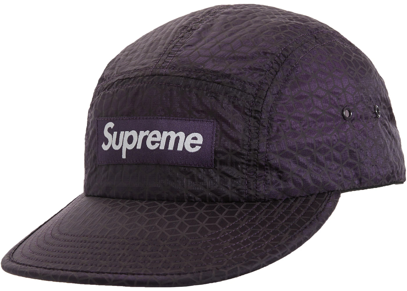 Supreme Geometric Ripstop Camp Cap Purple