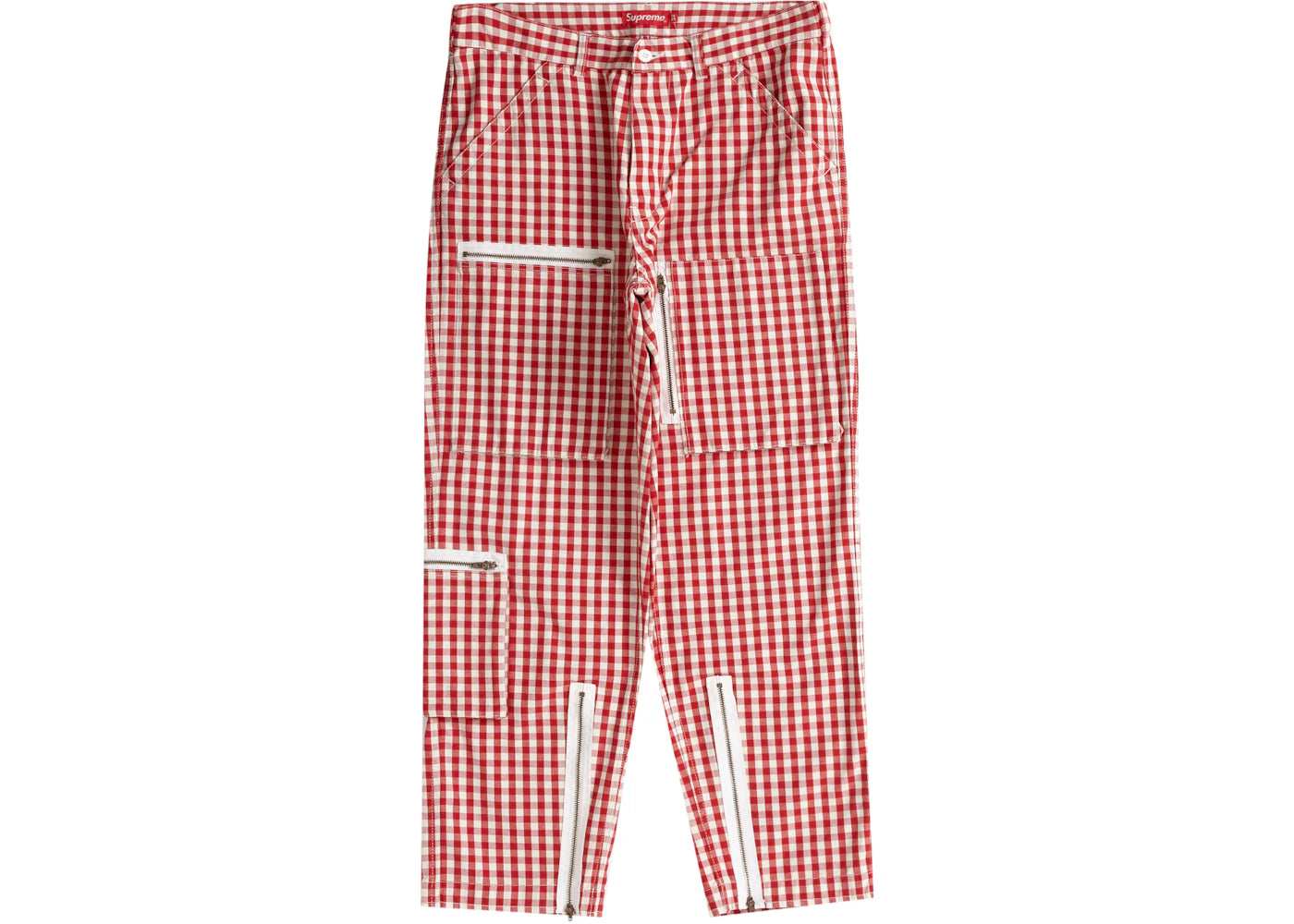 Supreme Gingham Flight Pant Red