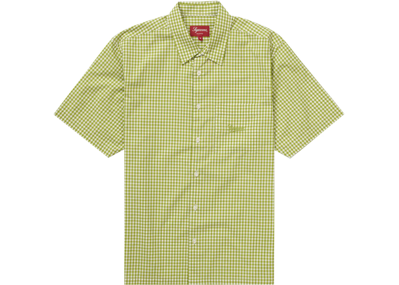 Supreme Gingham S/S Shirt Lime