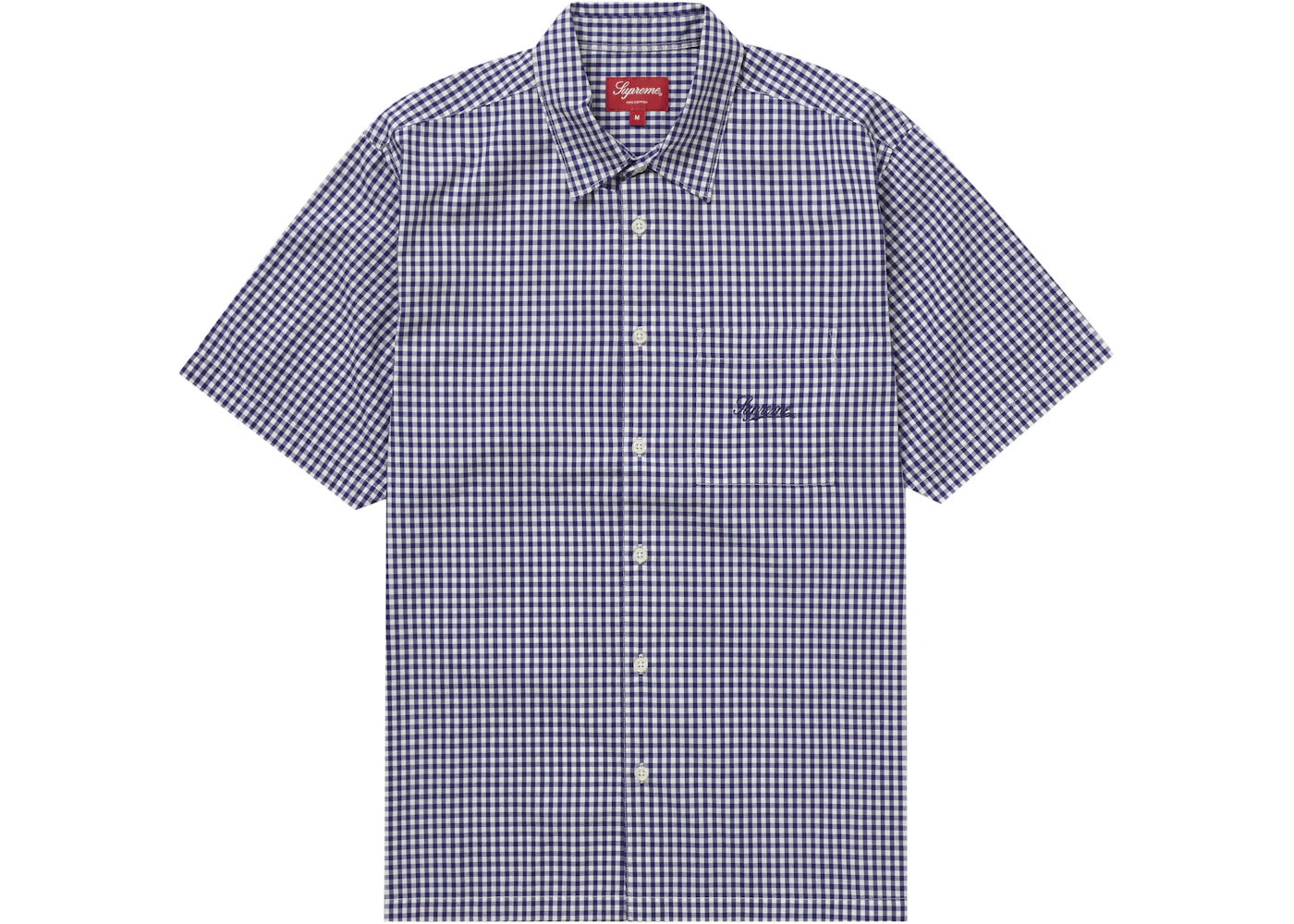 Supreme Gingham S/S Shirt Navy