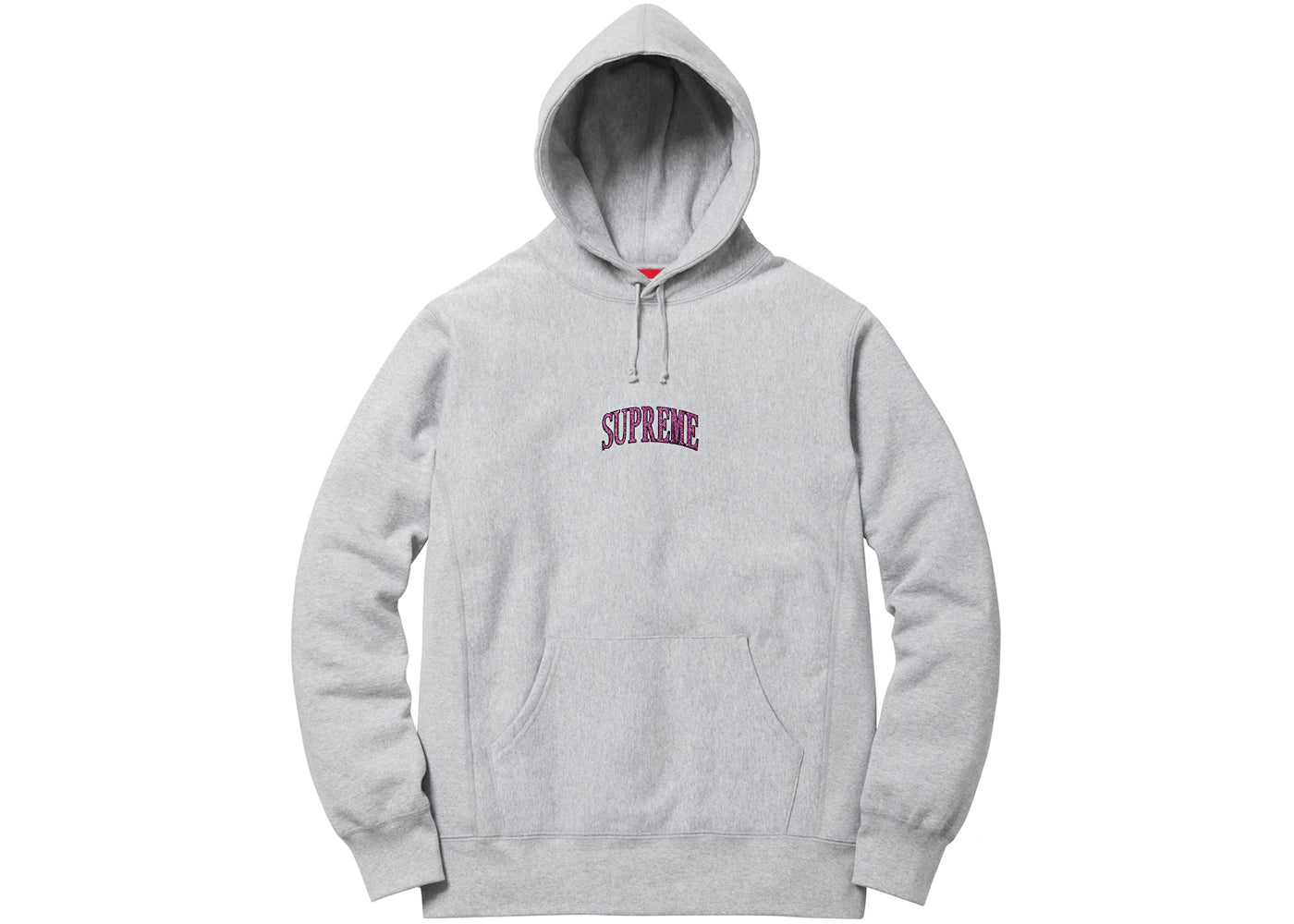 Supreme Glitter Arc Hooded Sweatshirt Grey