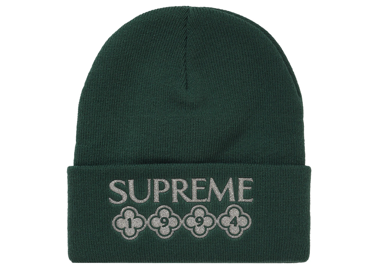 Supreme Glitter Beanie Dark Green