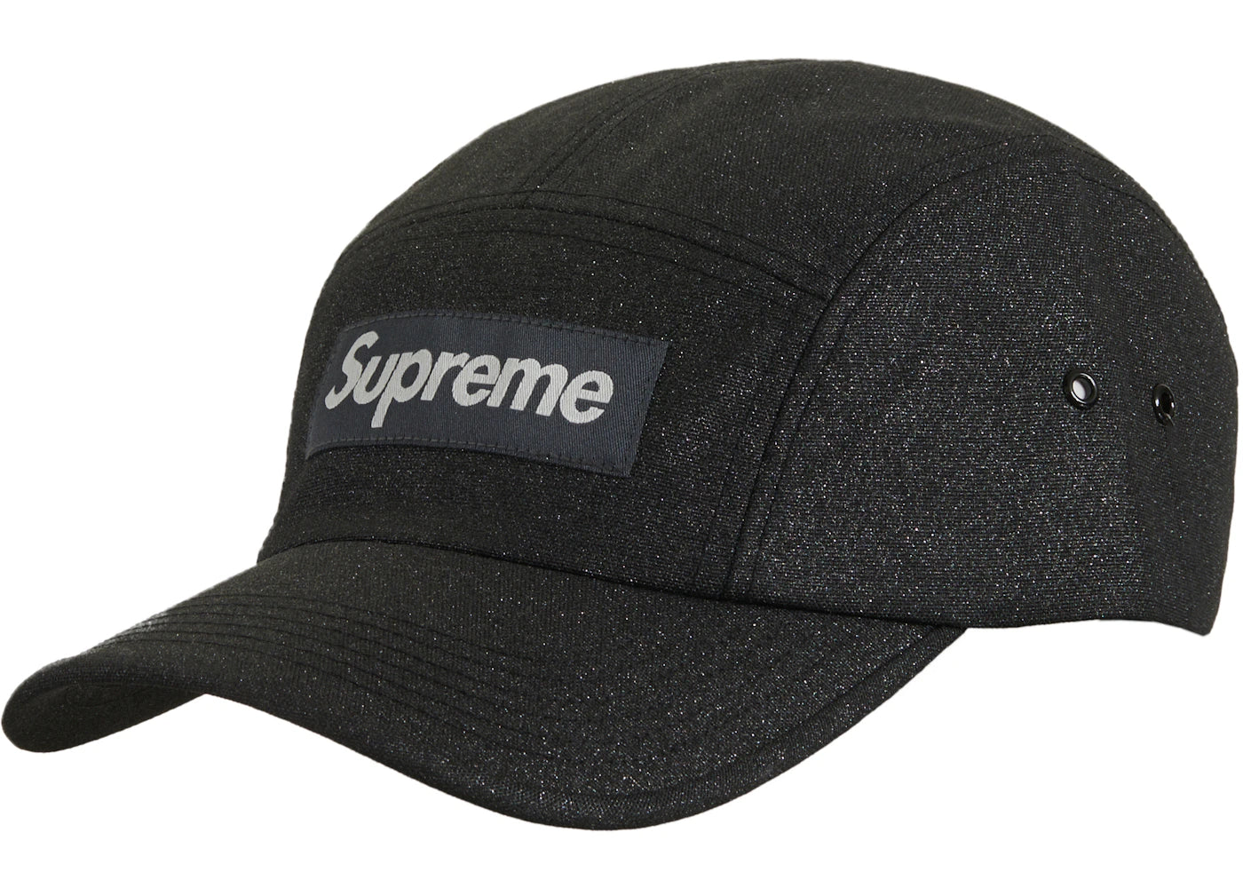 Supreme Glitter Cordura Camp Cap Black