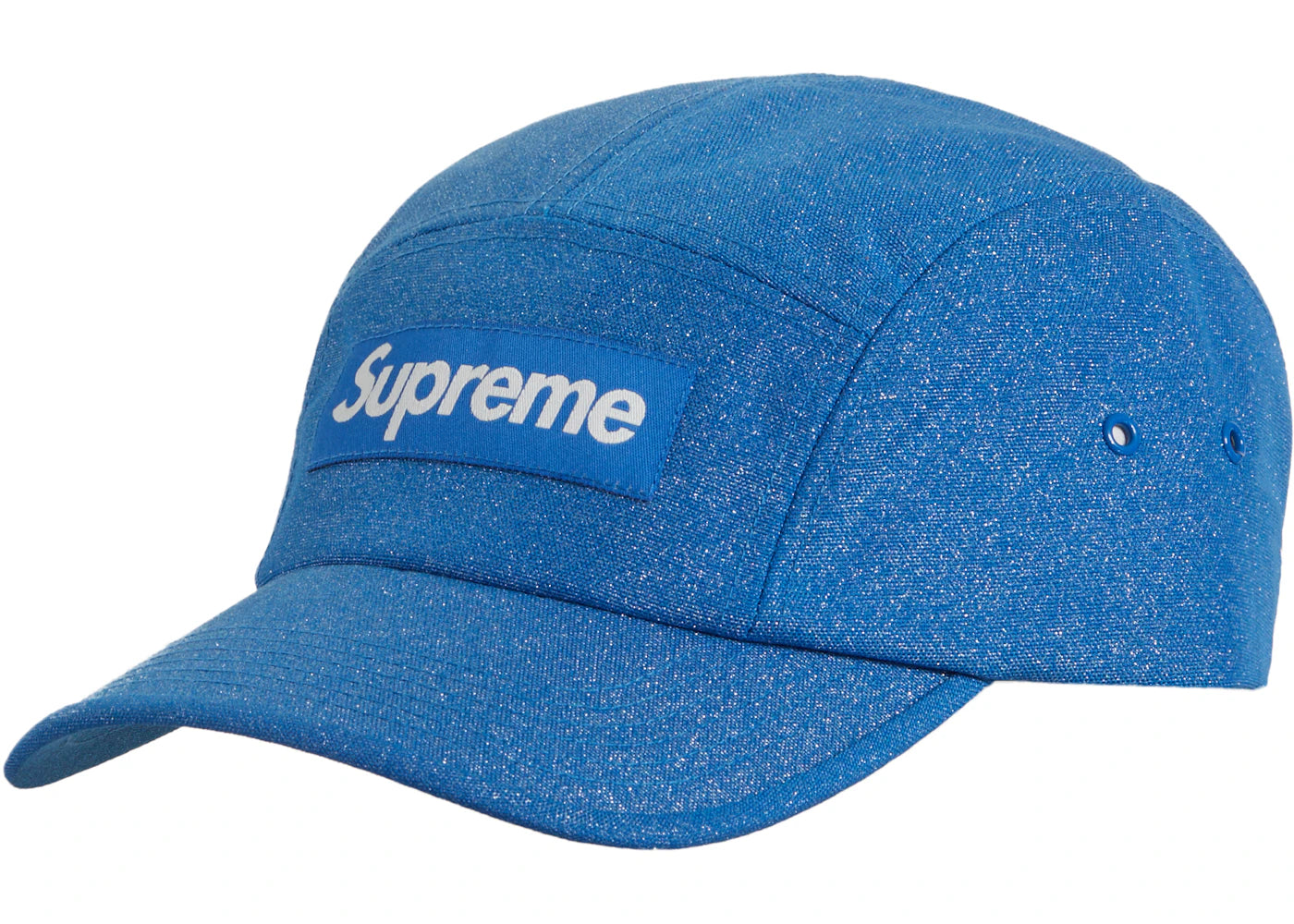 Supreme Glitter Cordura Camp Cap Light Royal