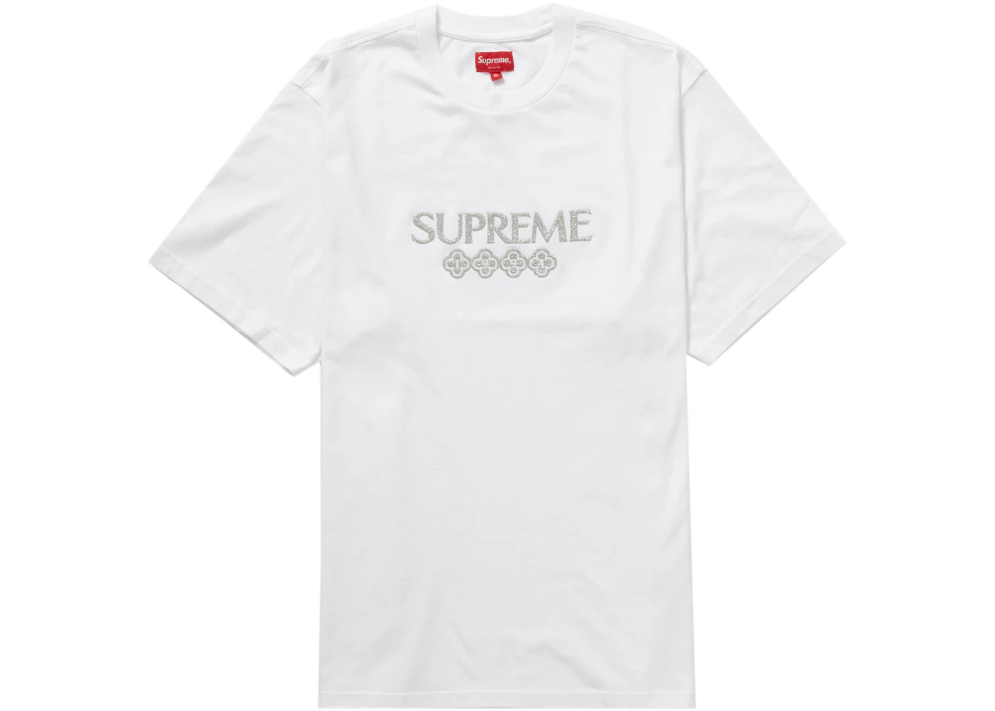 Supreme Glitter S/S Top White