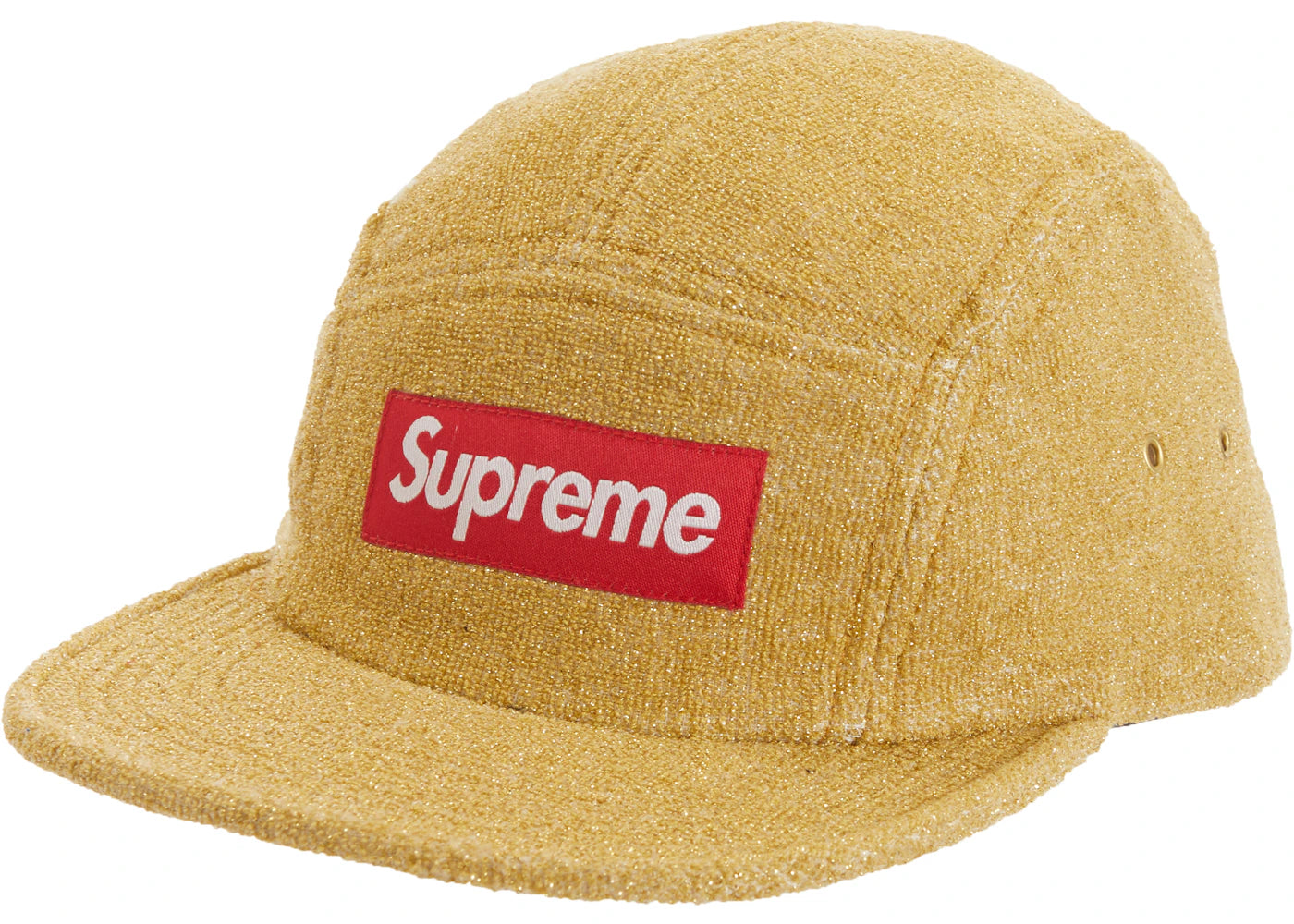 Supreme Glitter Terry Camp Cap Gold