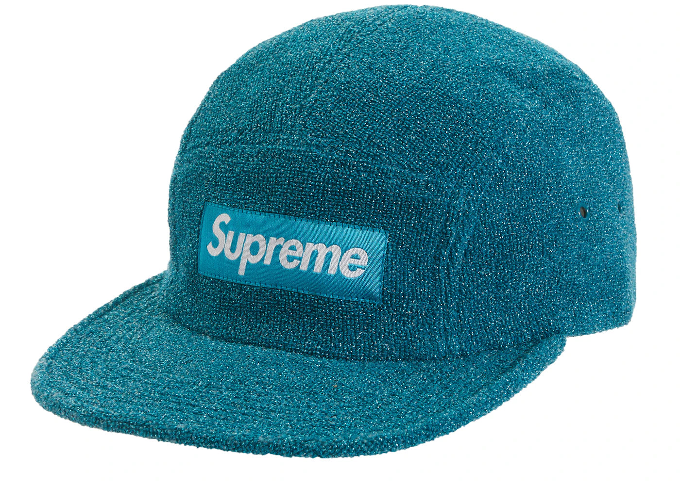 Supreme Glitter Terry Camp Cap Teal