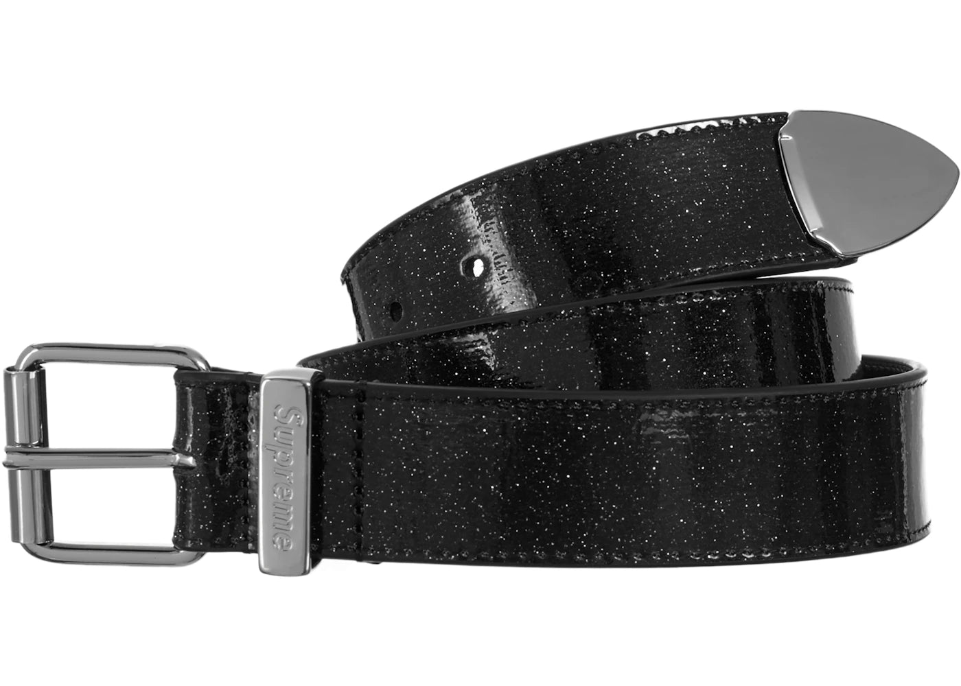 Supreme Glitter Vinyl Ranger Belt Black