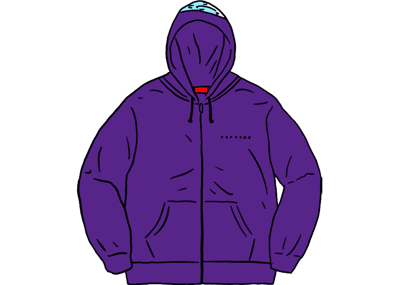 Supreme Globe Zip Up Hooded Sweatshirt Purple