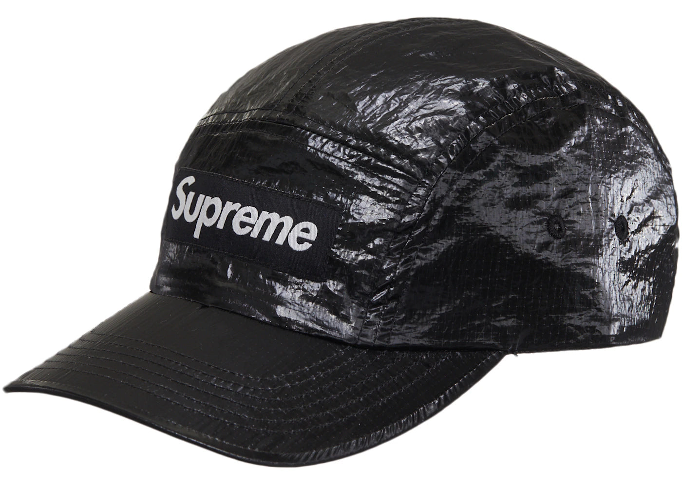 Supreme Gloss Ripstop Camp Cap Black