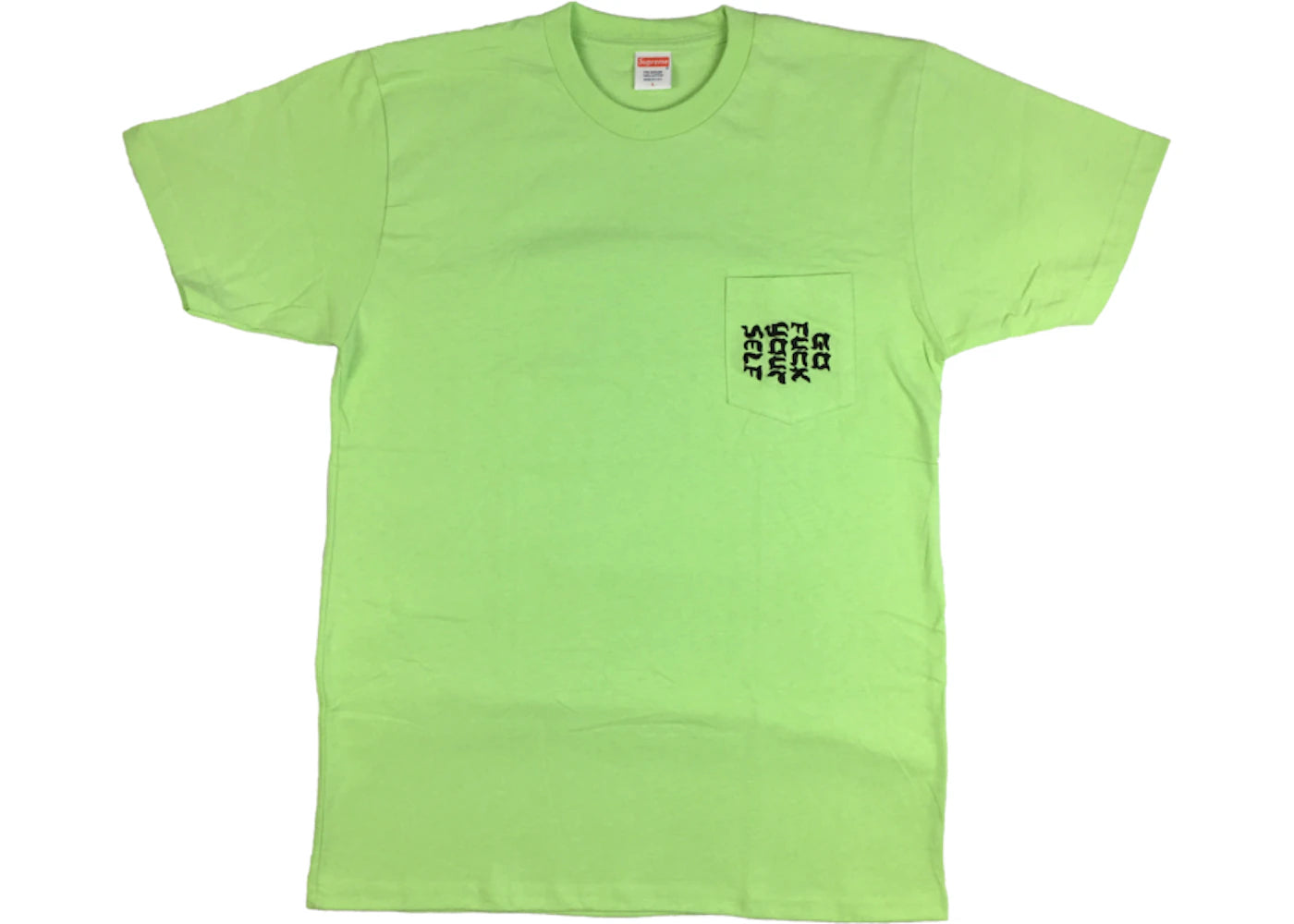 Supreme Go Fuck Yourself Pocket Tee Lime