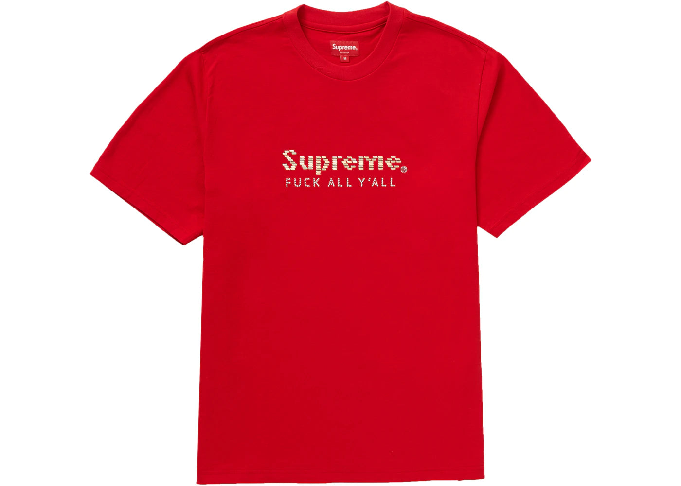 Supreme Gold Bars Tee Red