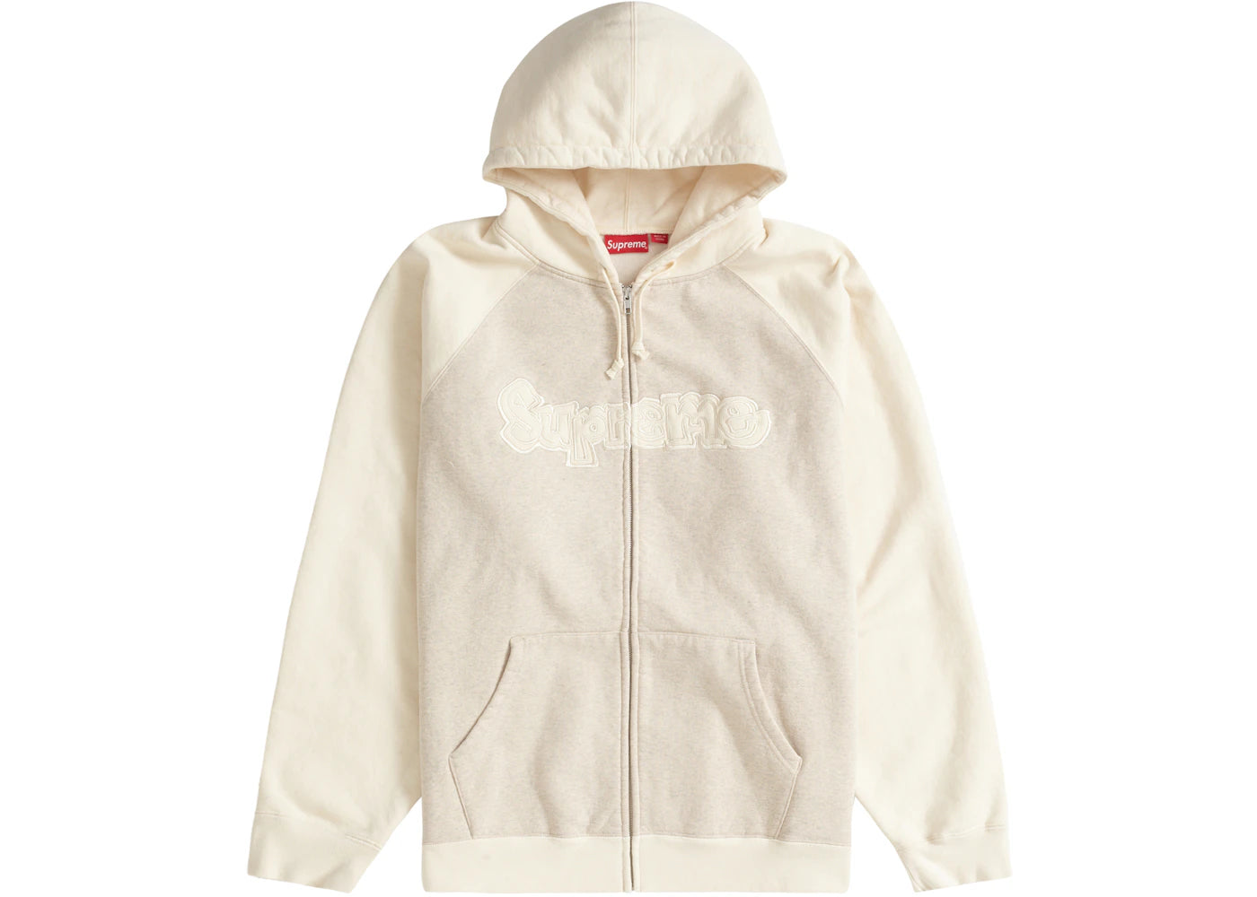 Supreme Gonz Appliqué Zip Up Hooded Sweatshirt Natural