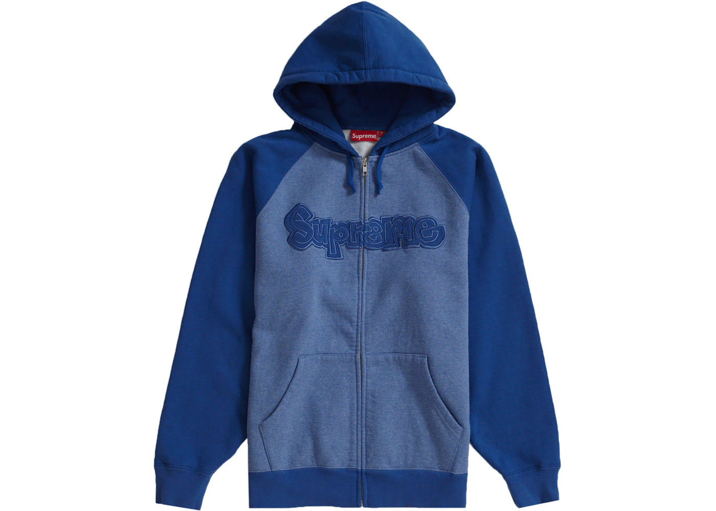 Supreme Gonz Appliqué Zip Up Hooded Sweatshirt Washed Royal