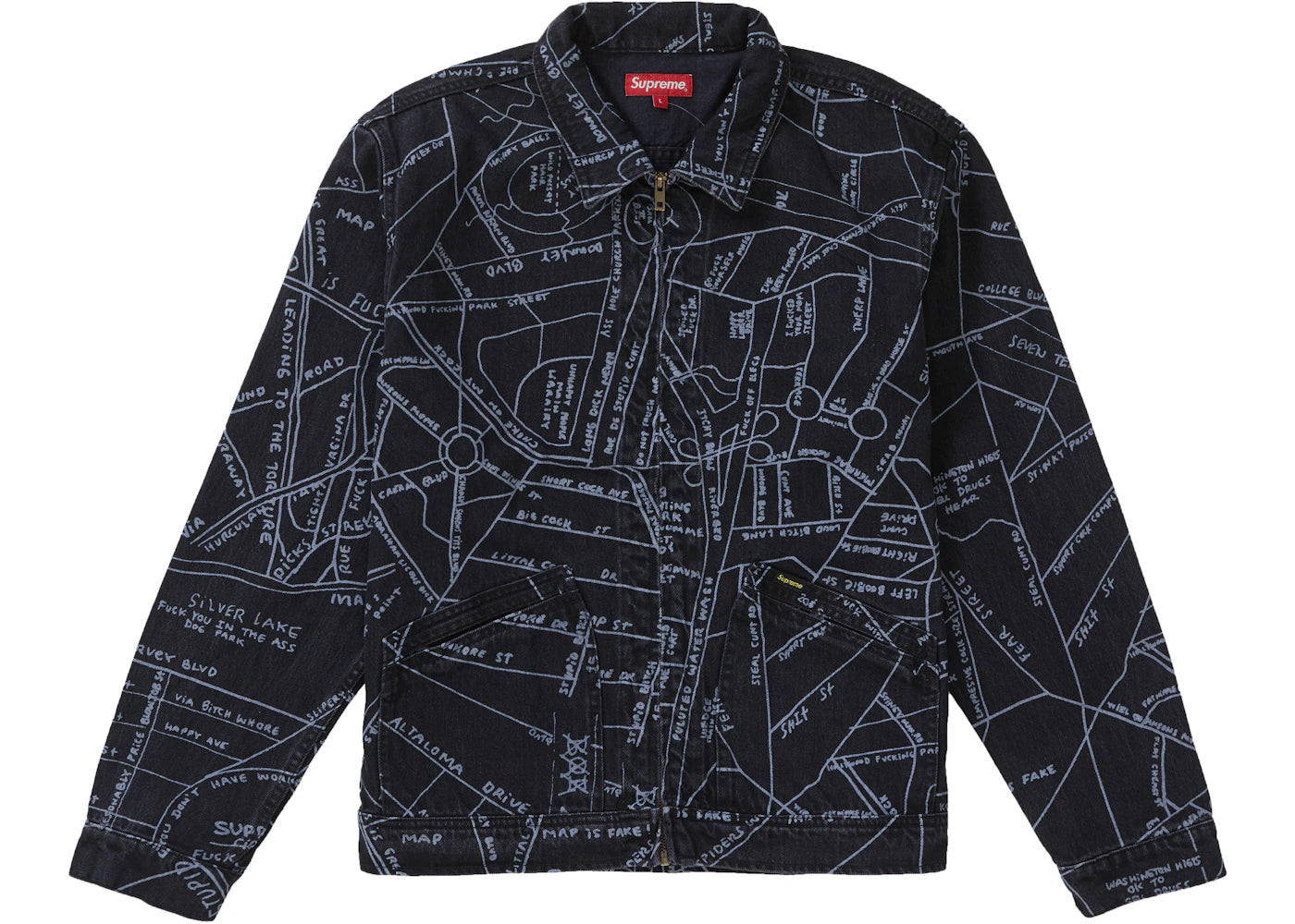 Supreme Gonz Map Work Jacket Washed Black