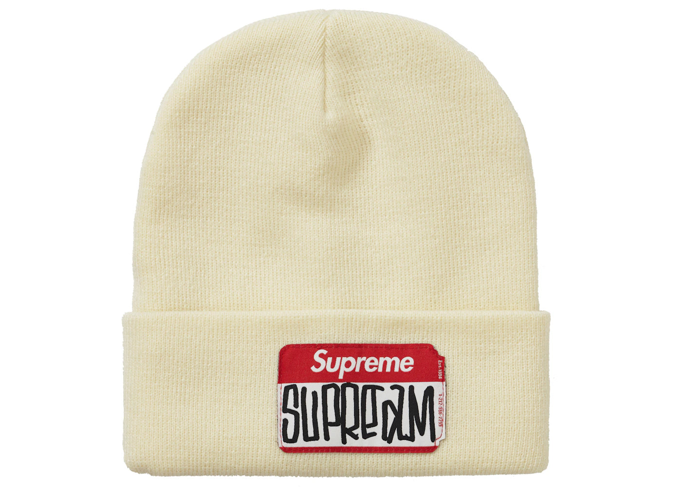 Supreme Gonz Nametag Beanie Natural