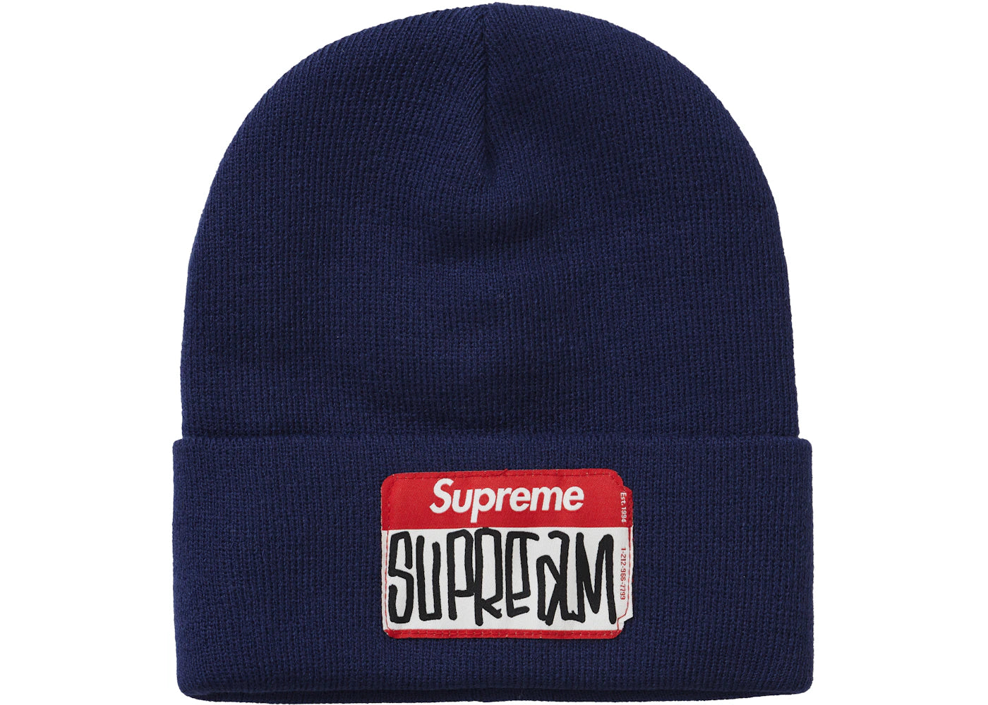 Supreme Gonz Nametag Beanie Navy