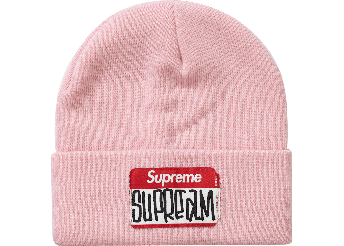 Supreme Gonz Nametag Beanie Pink