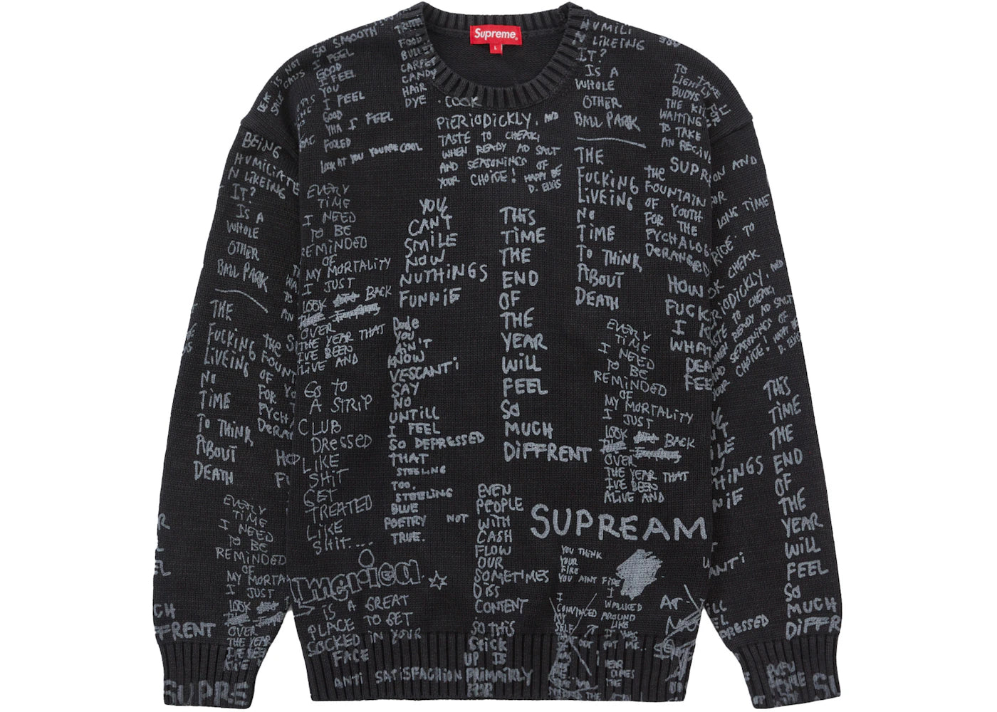 Supreme Gonz Poems Sweater Black