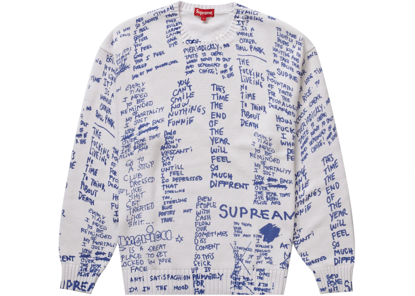 Supreme Gonz Poems Sweater White