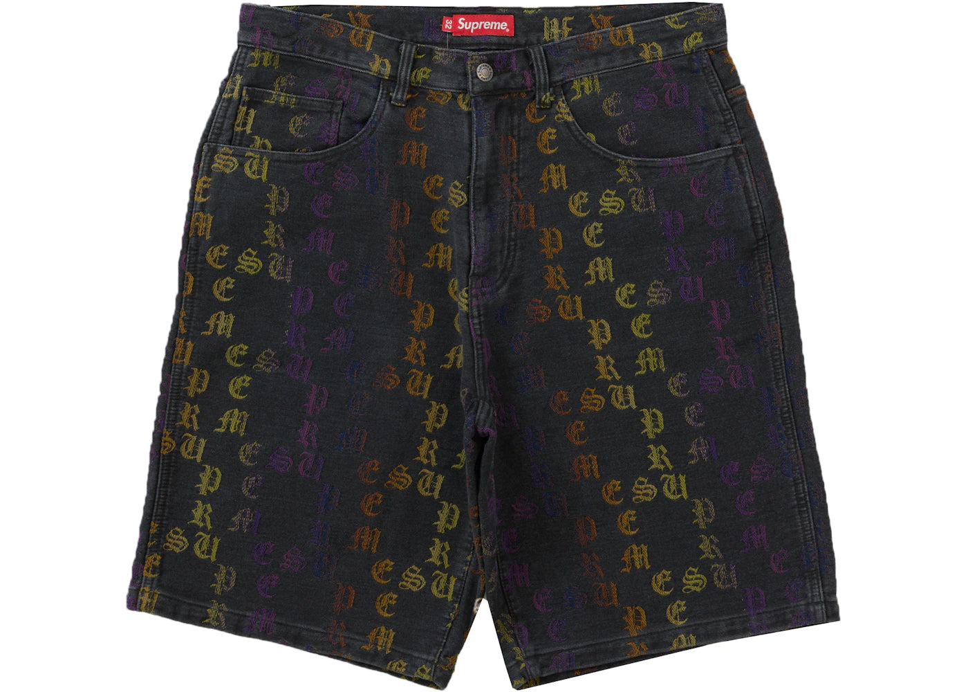 Supreme Gradient Jacquard Denim Short Black