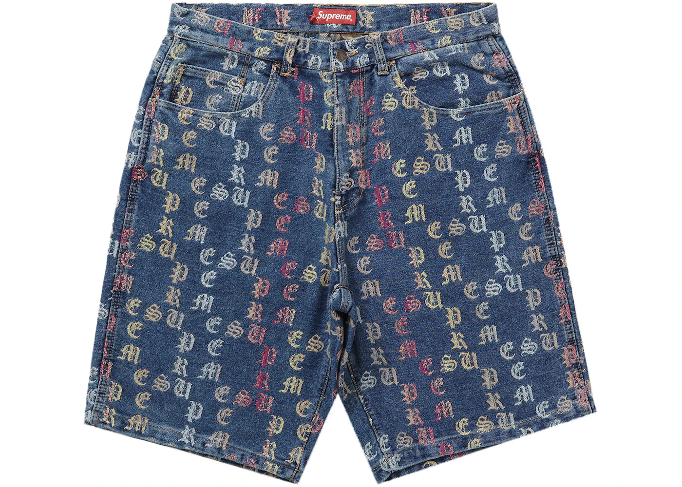 Supreme Gradient Jacquard Denim Short Blue