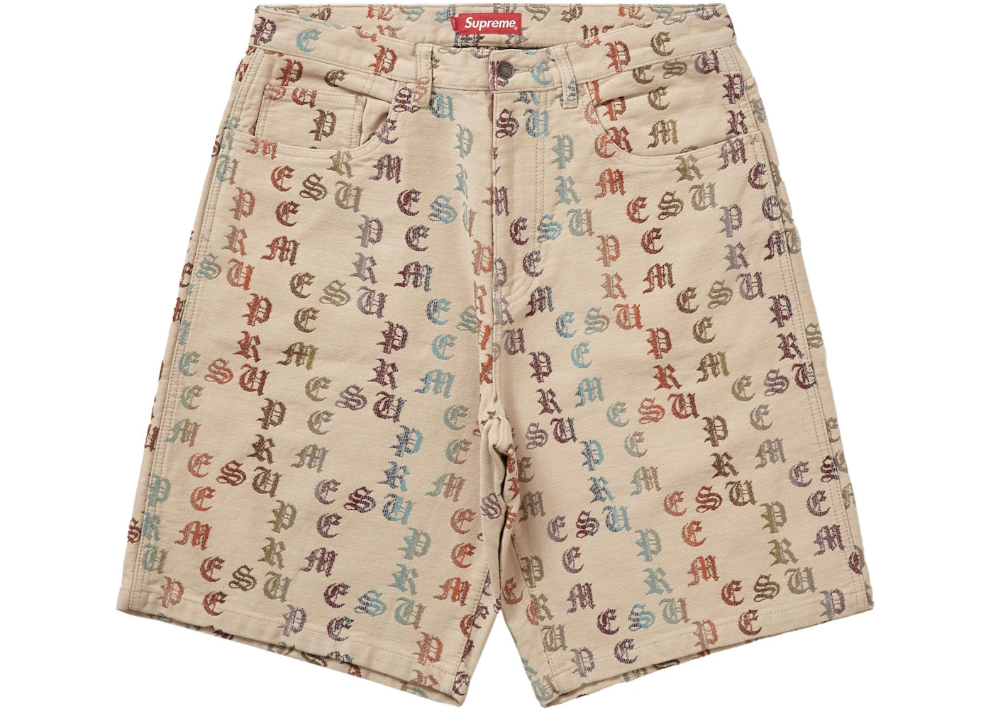 Supreme Gradient Jacquard Denim Short Tan