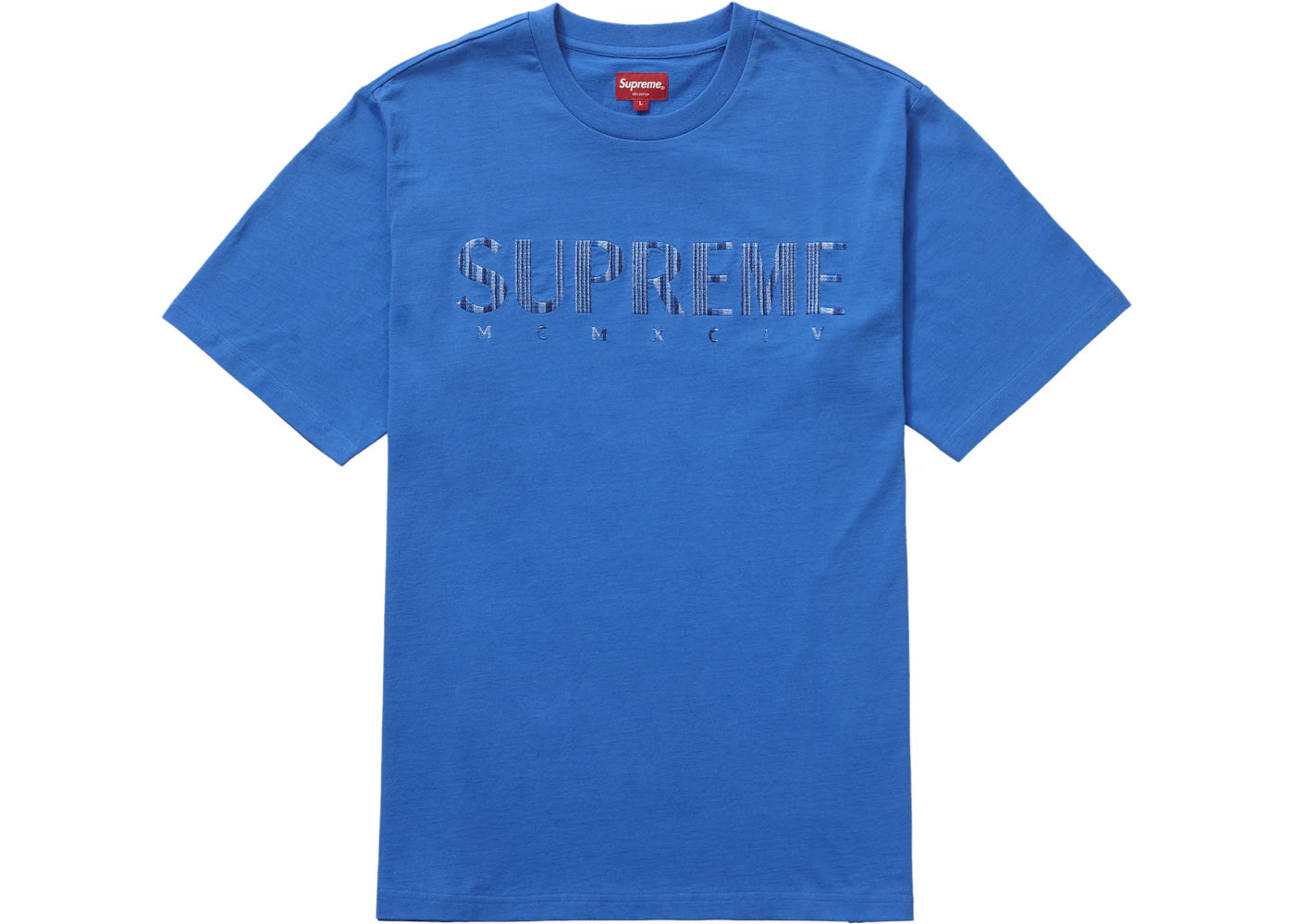 Supreme Gradient Logo Tee Blue
