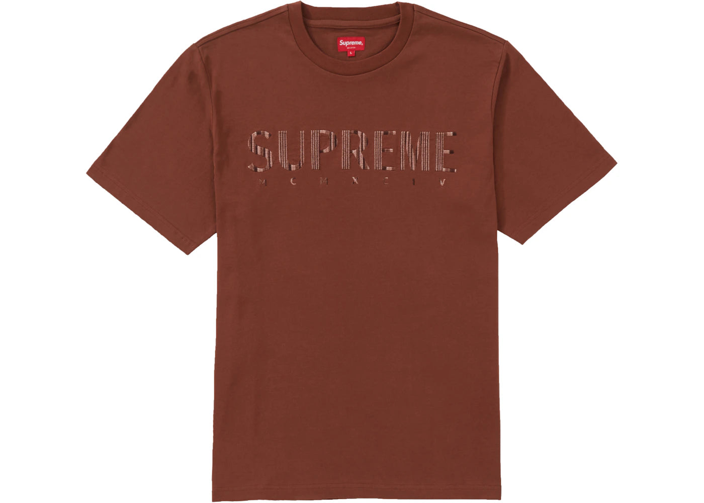 Supreme Gradient Logo Tee Brown