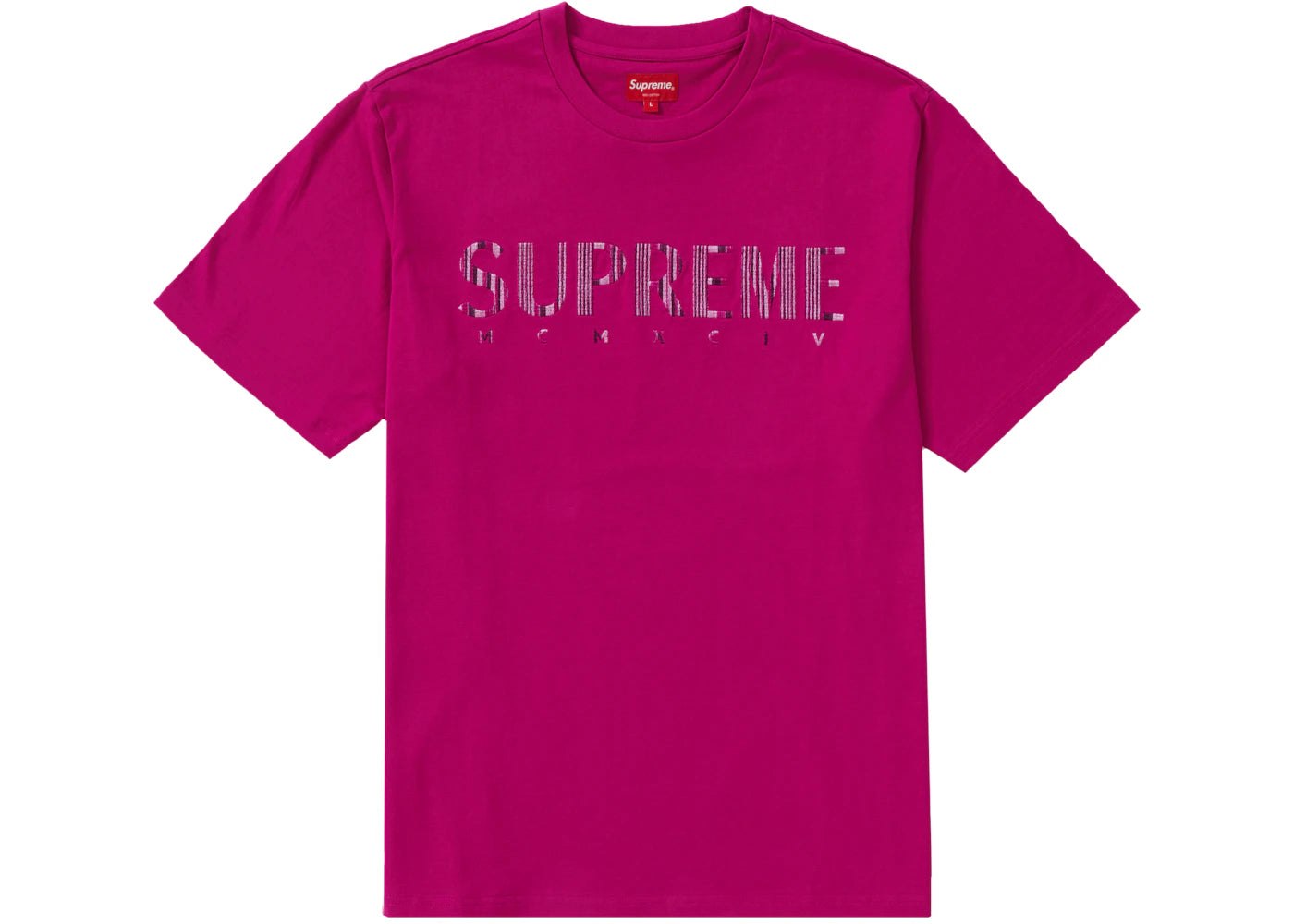 Supreme Gradient Logo Tee Magenta