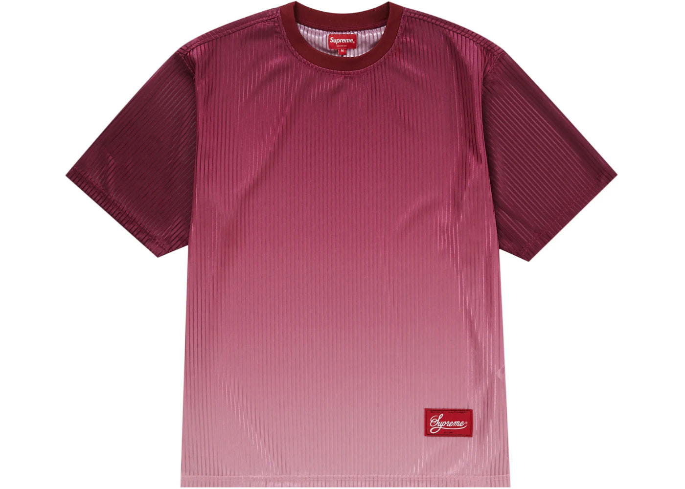 Supreme Gradient Mesh Stripe Jersey Magenta