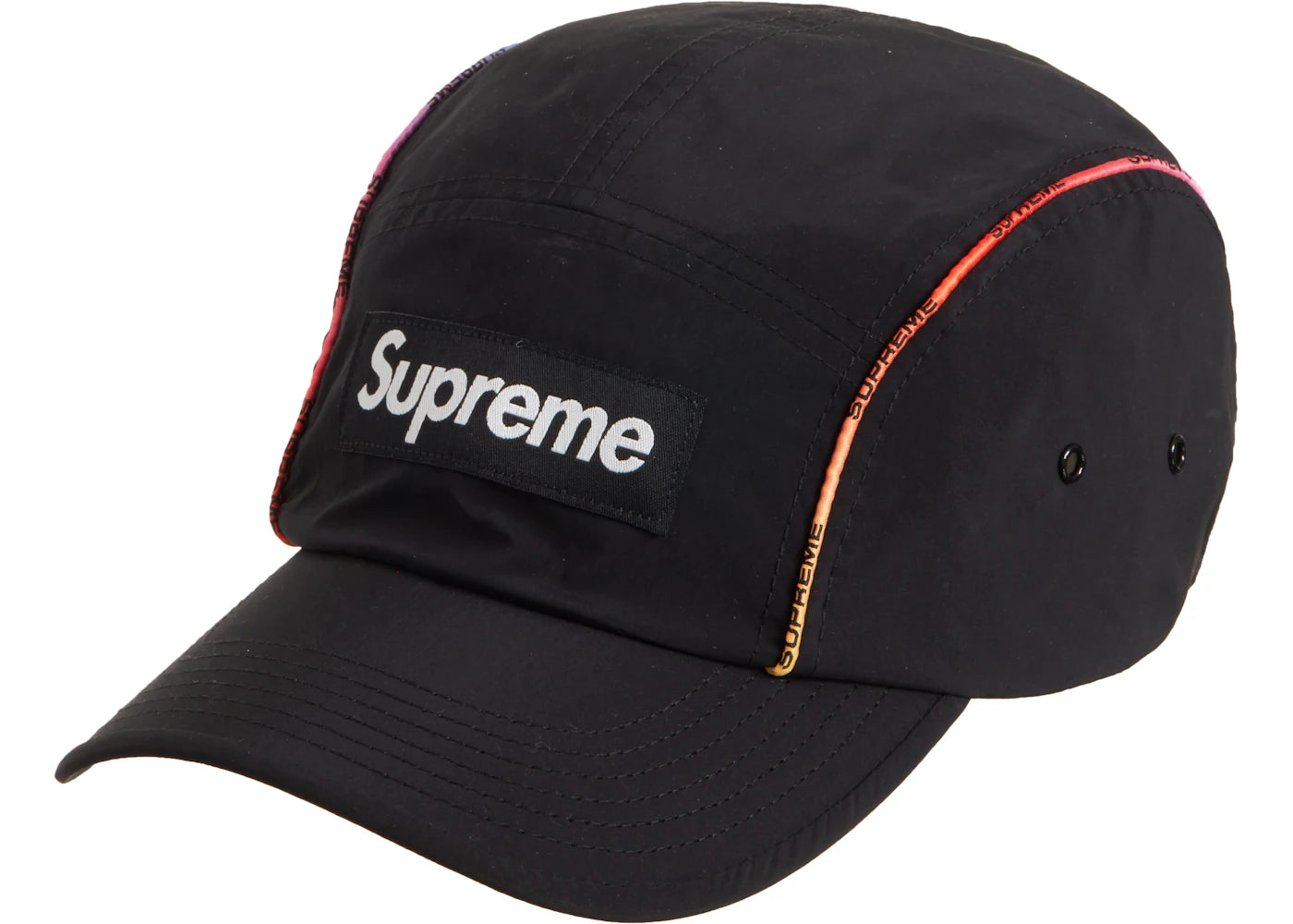 Supreme Gradient Piping Camp Cap Black