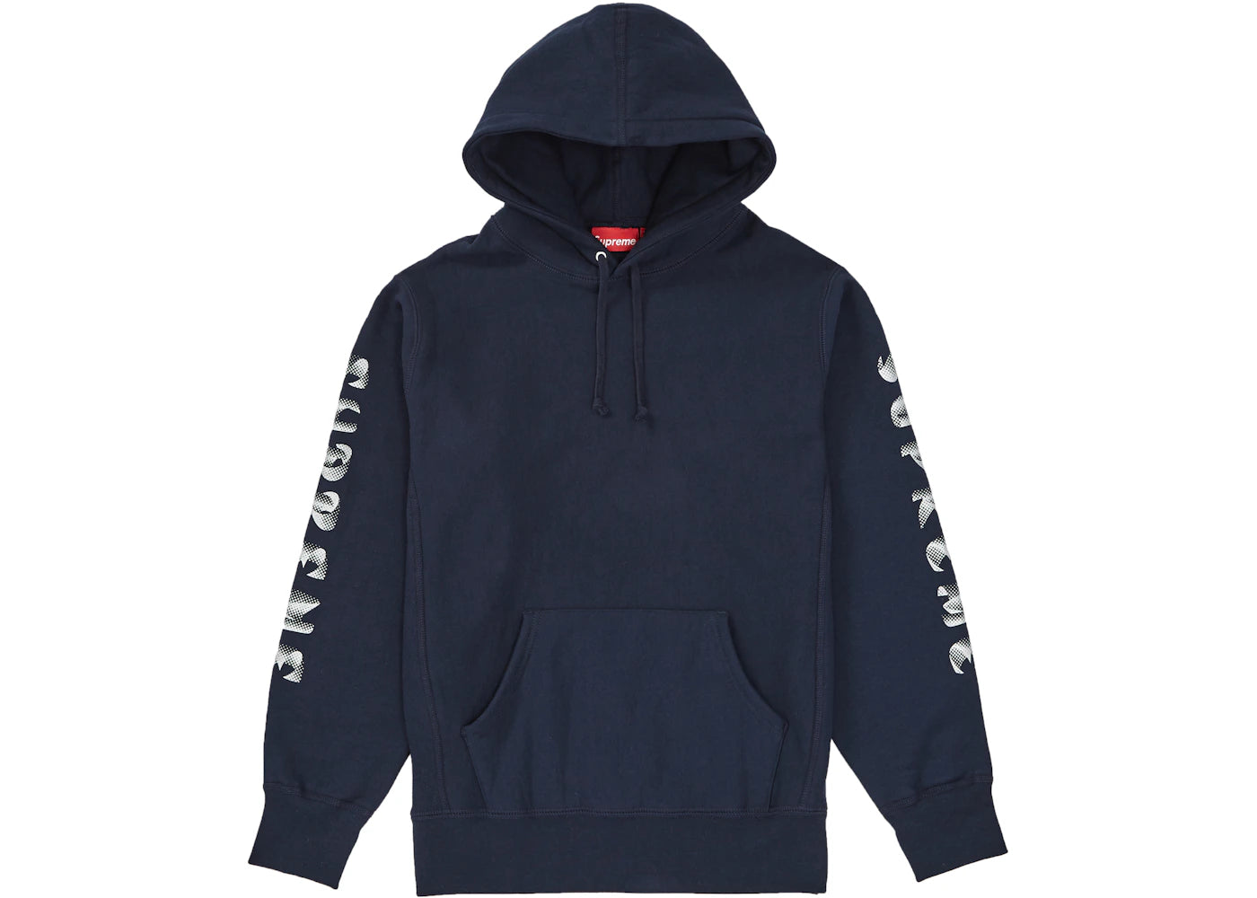 Supreme Gradient Sleeve Hooded Sweatshirt Navy