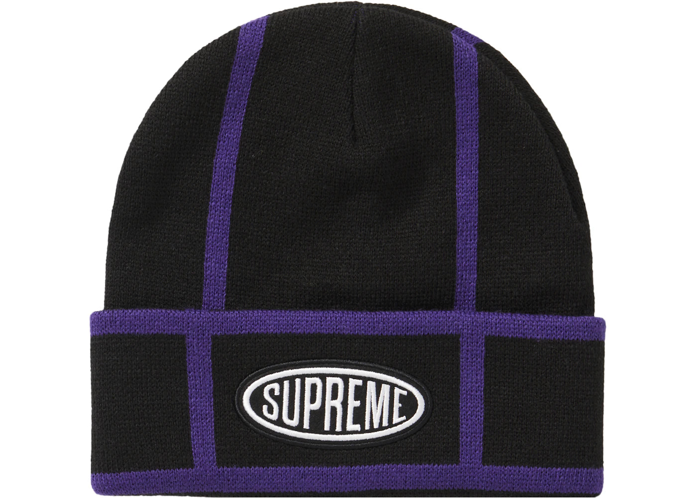 Supreme Grid Beanie Black