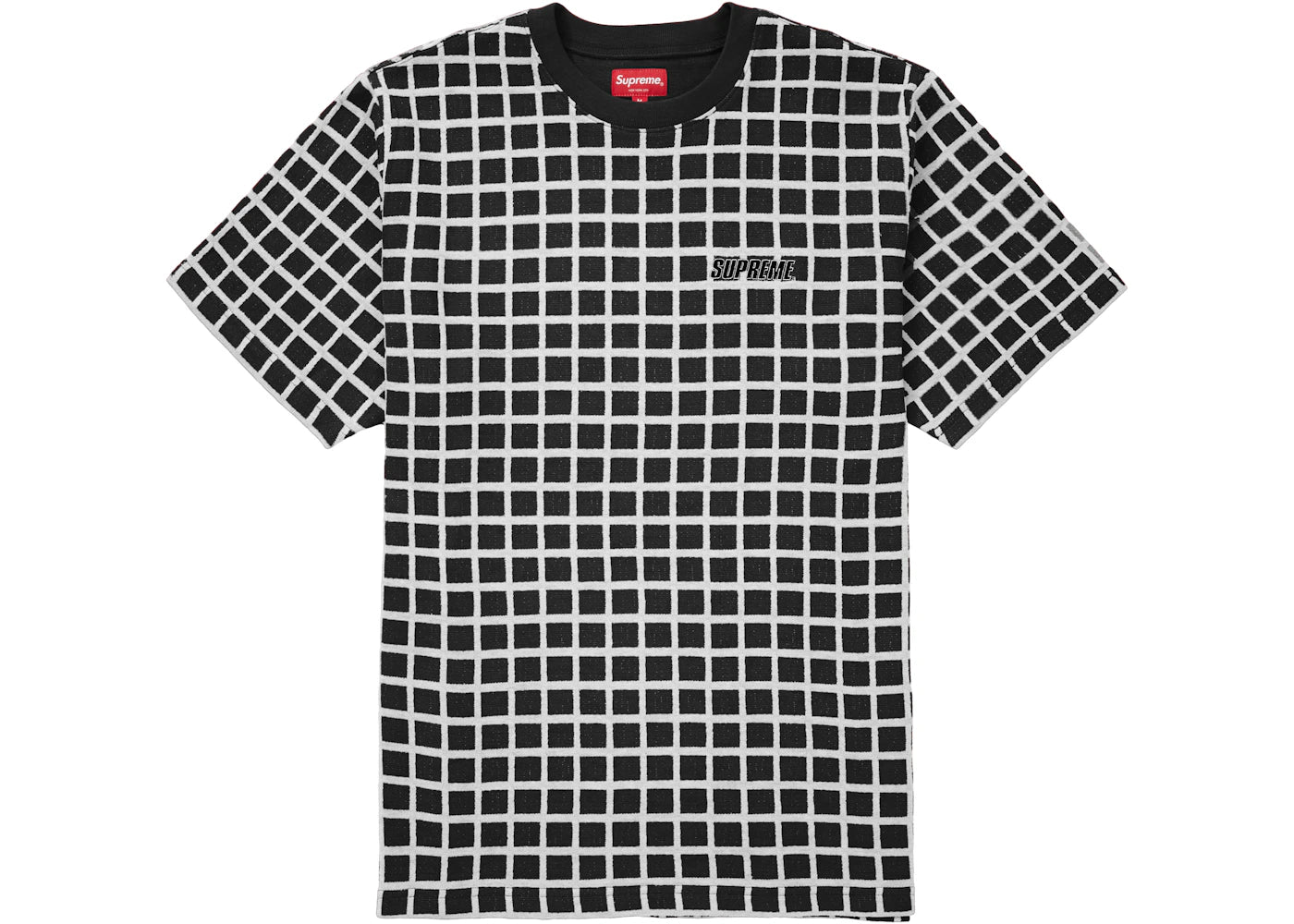 Supreme Grid Jacquard S/S Top Black