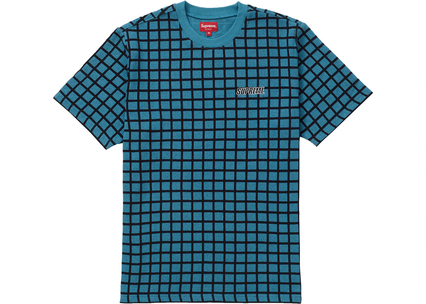 Supreme Grid Jacquard S/S Top Blue