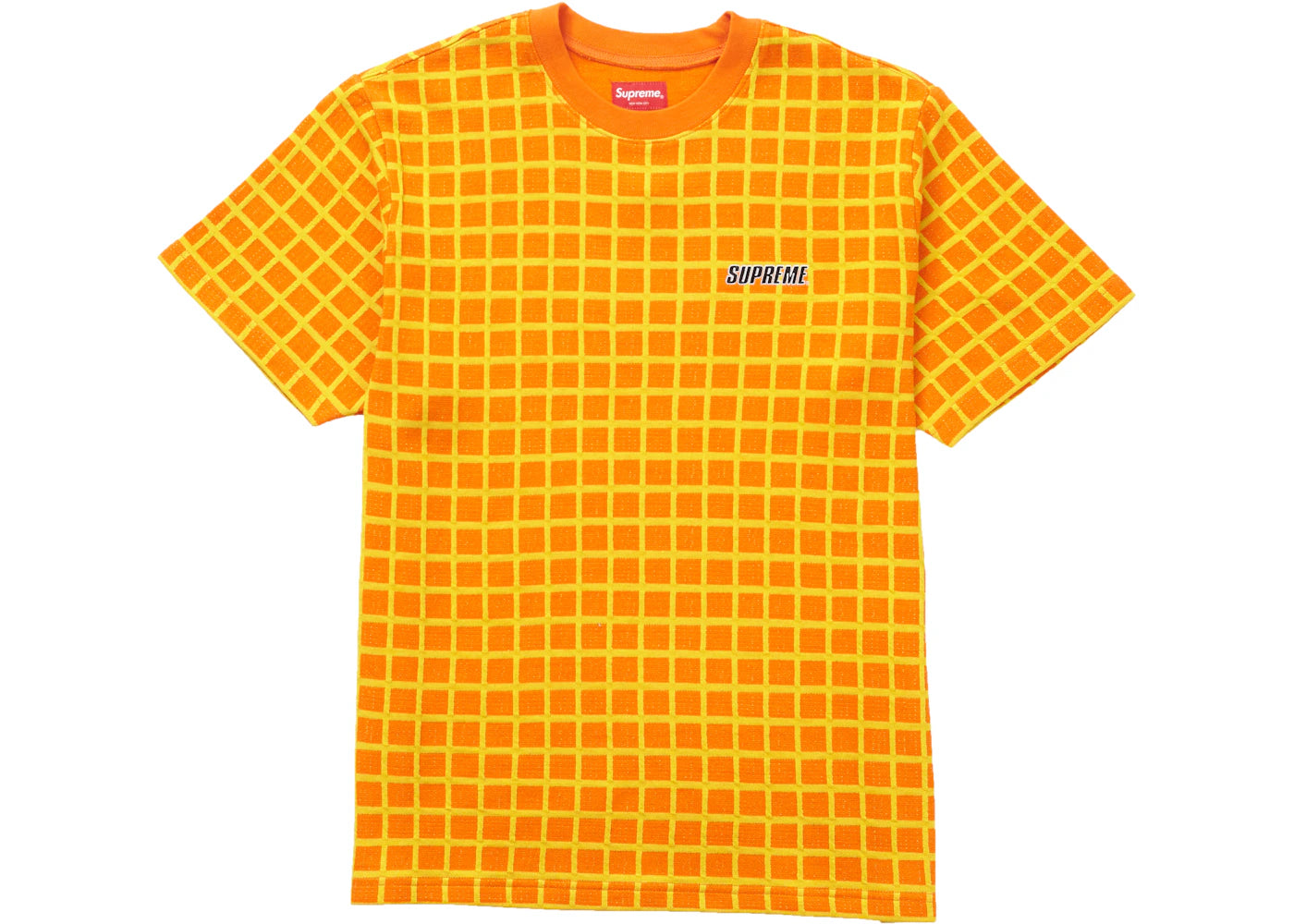 Supreme Grid Jacquard S/S Top Orange