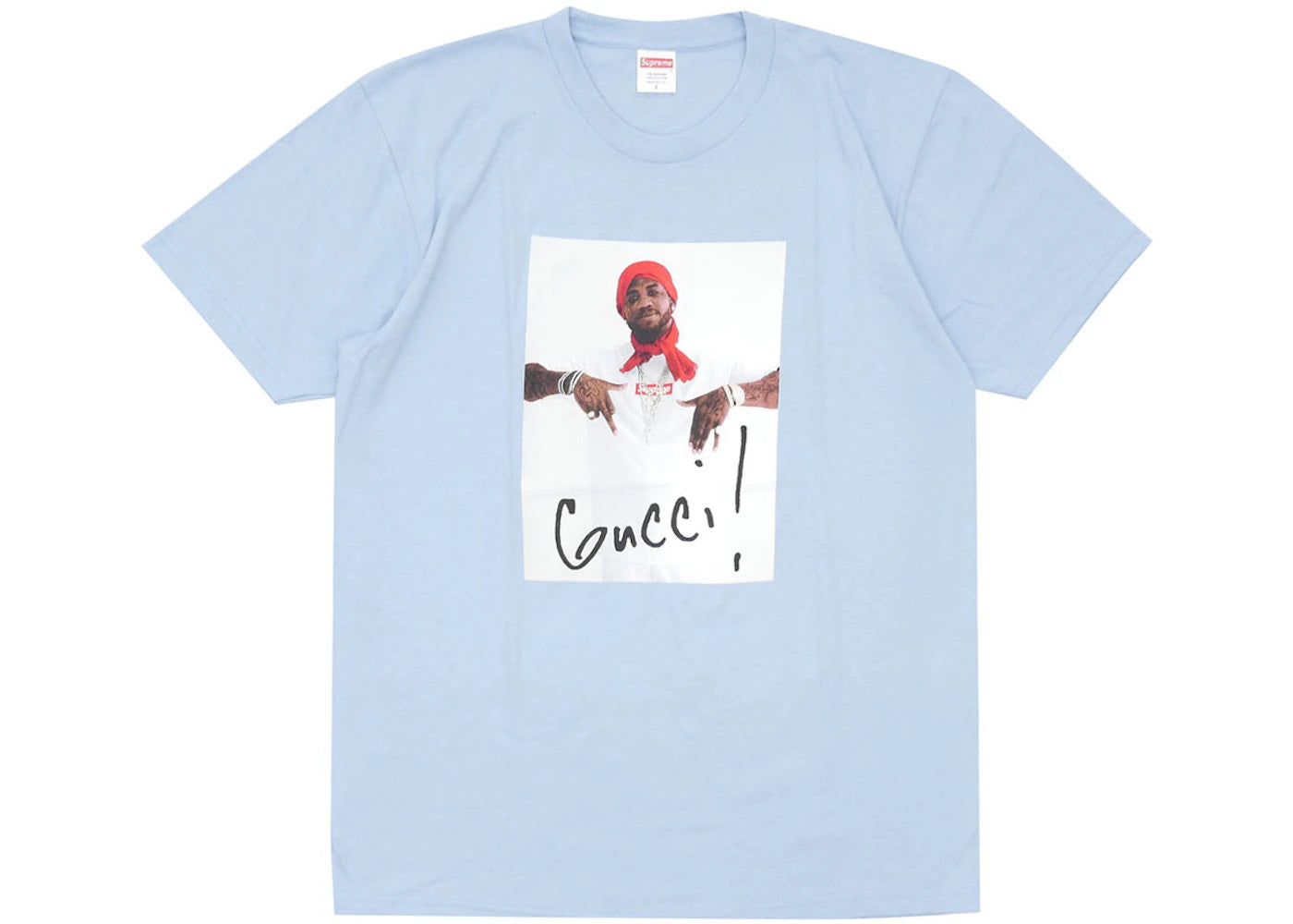 Supreme Gucci Mane Tee Light Blue