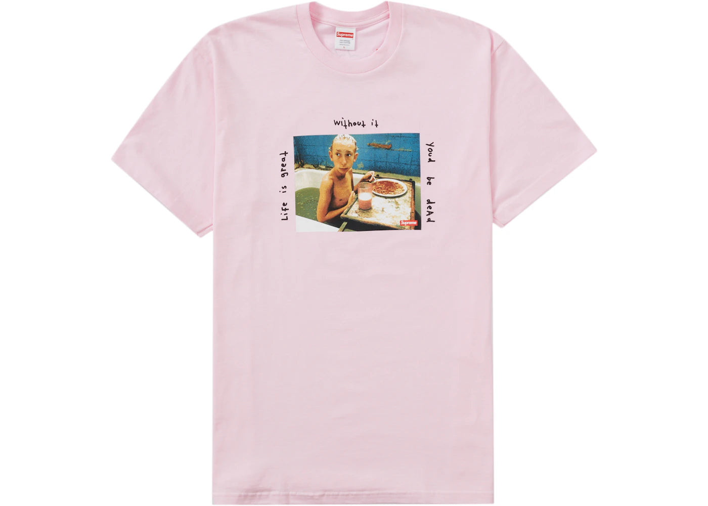 Supreme Gummo Bathtub Tee Light Pink