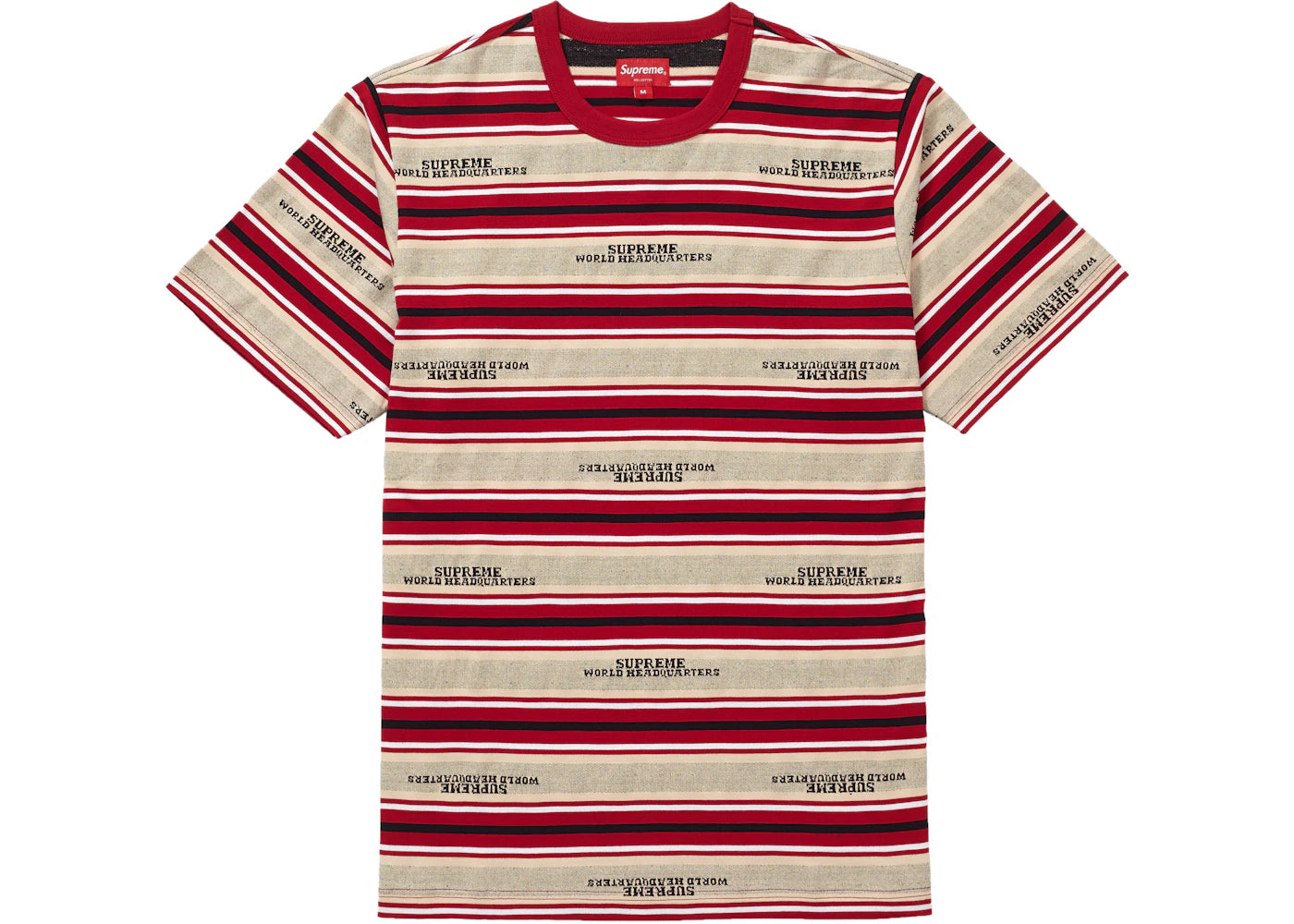 Supreme HQ Stripe S/S Top Tan