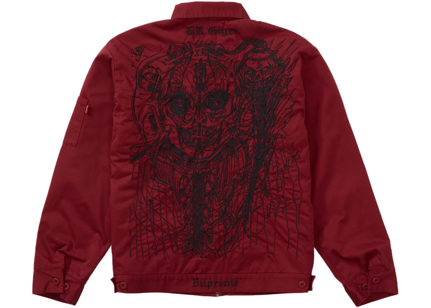 Supreme H.R. Giger Embroidered Work Jacket Red