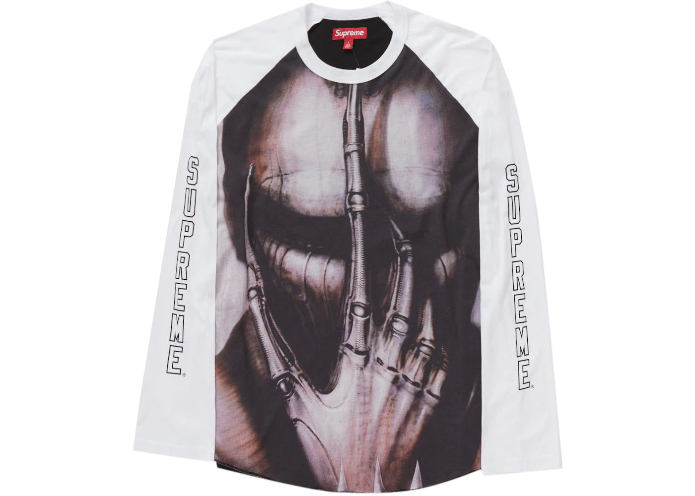 Supreme H.R. Giger Raglan L/S Top White