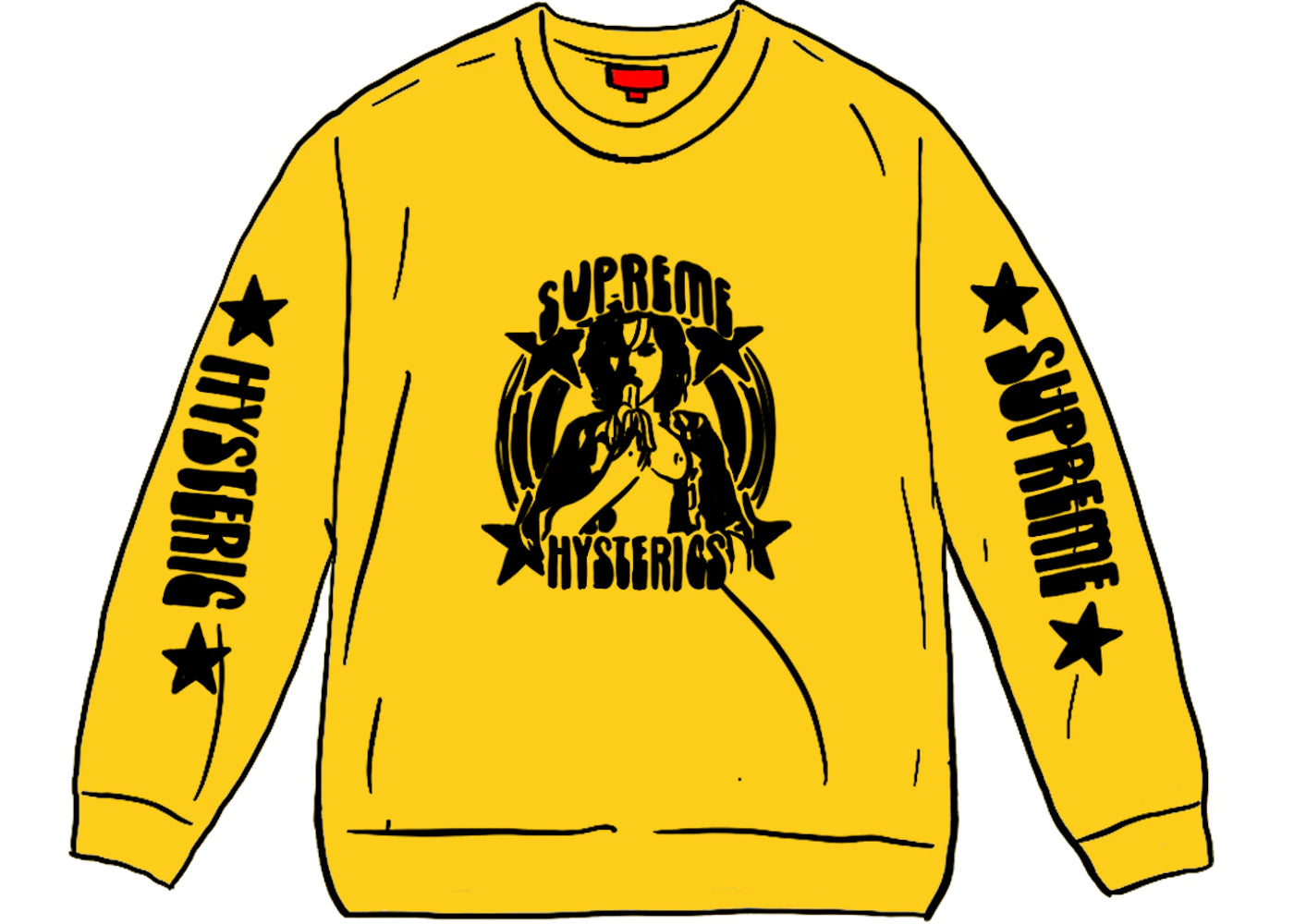 Supreme HYSTERIC GLAMOUR L/S Tee Yellow