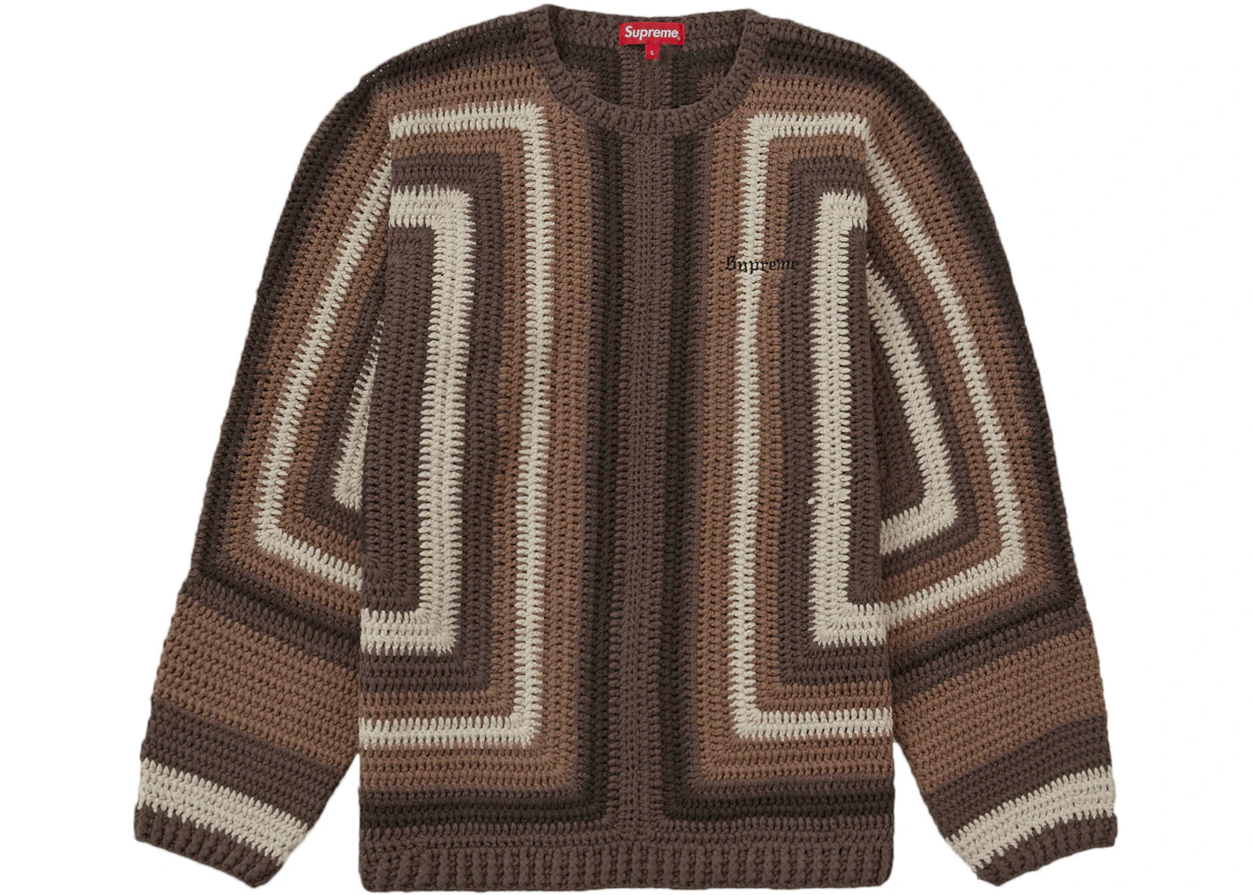 Supreme Hand Crocheted Sweater Brown