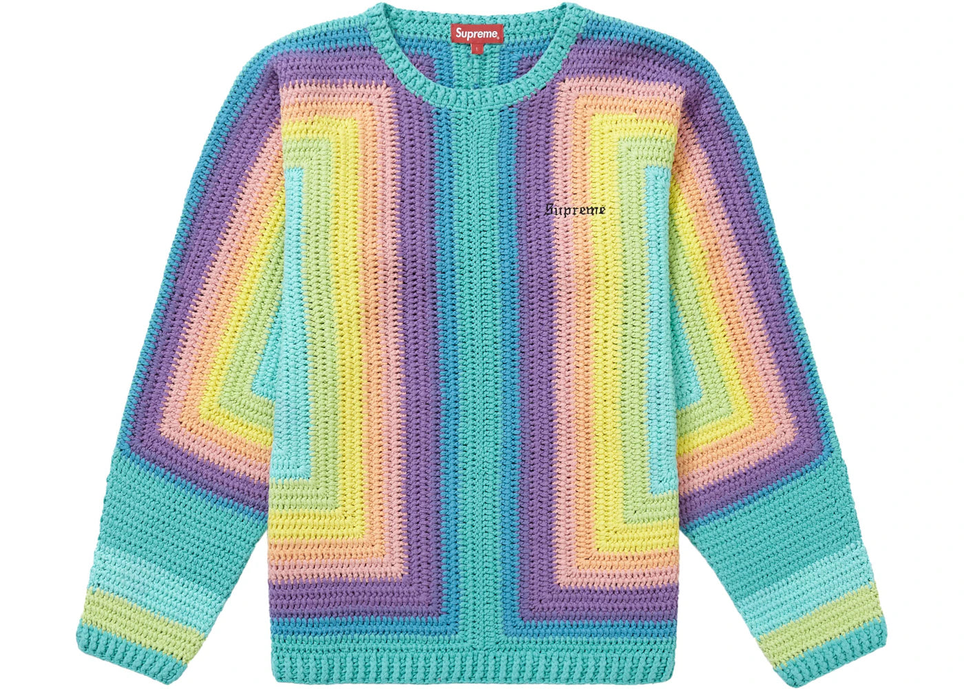 Supreme Hand Crocheted Sweater Multicolor