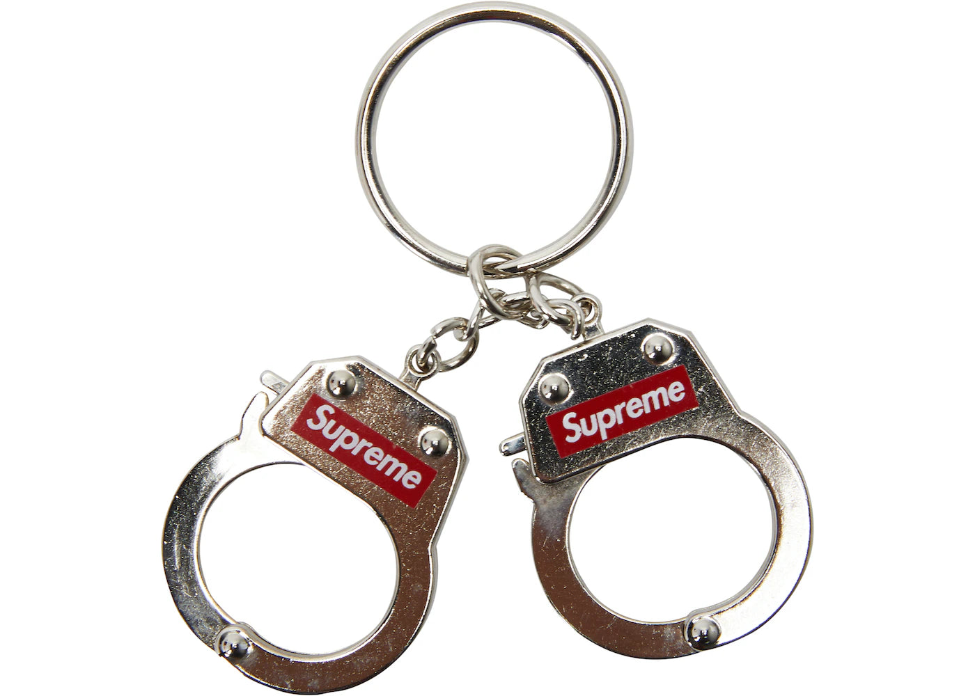 Supreme Handcuffs Keychain Silver