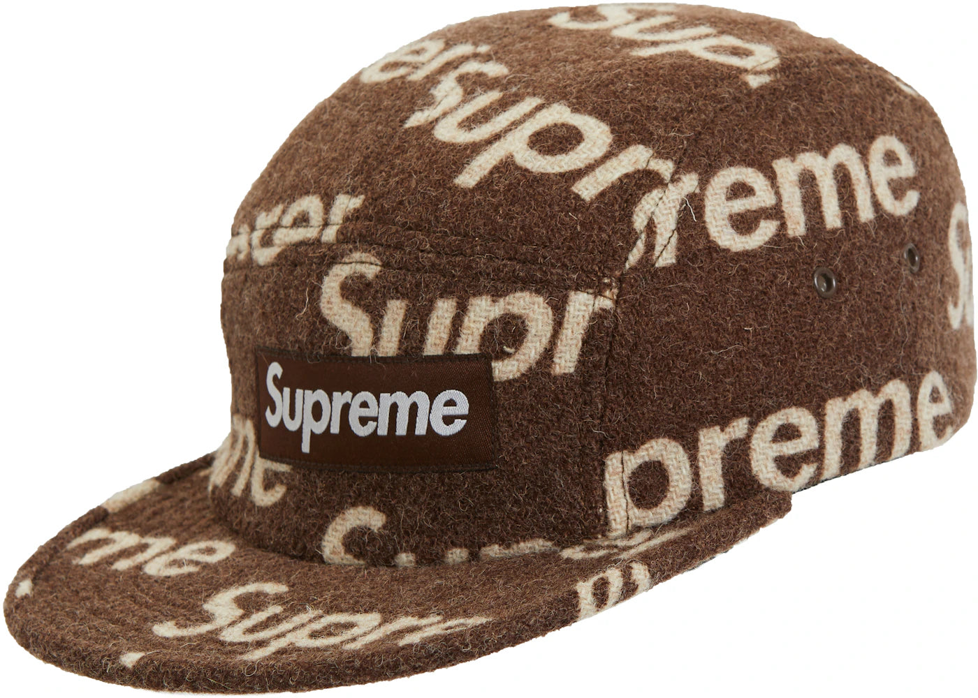 Supreme Harris Tweed Camp Cap Brown