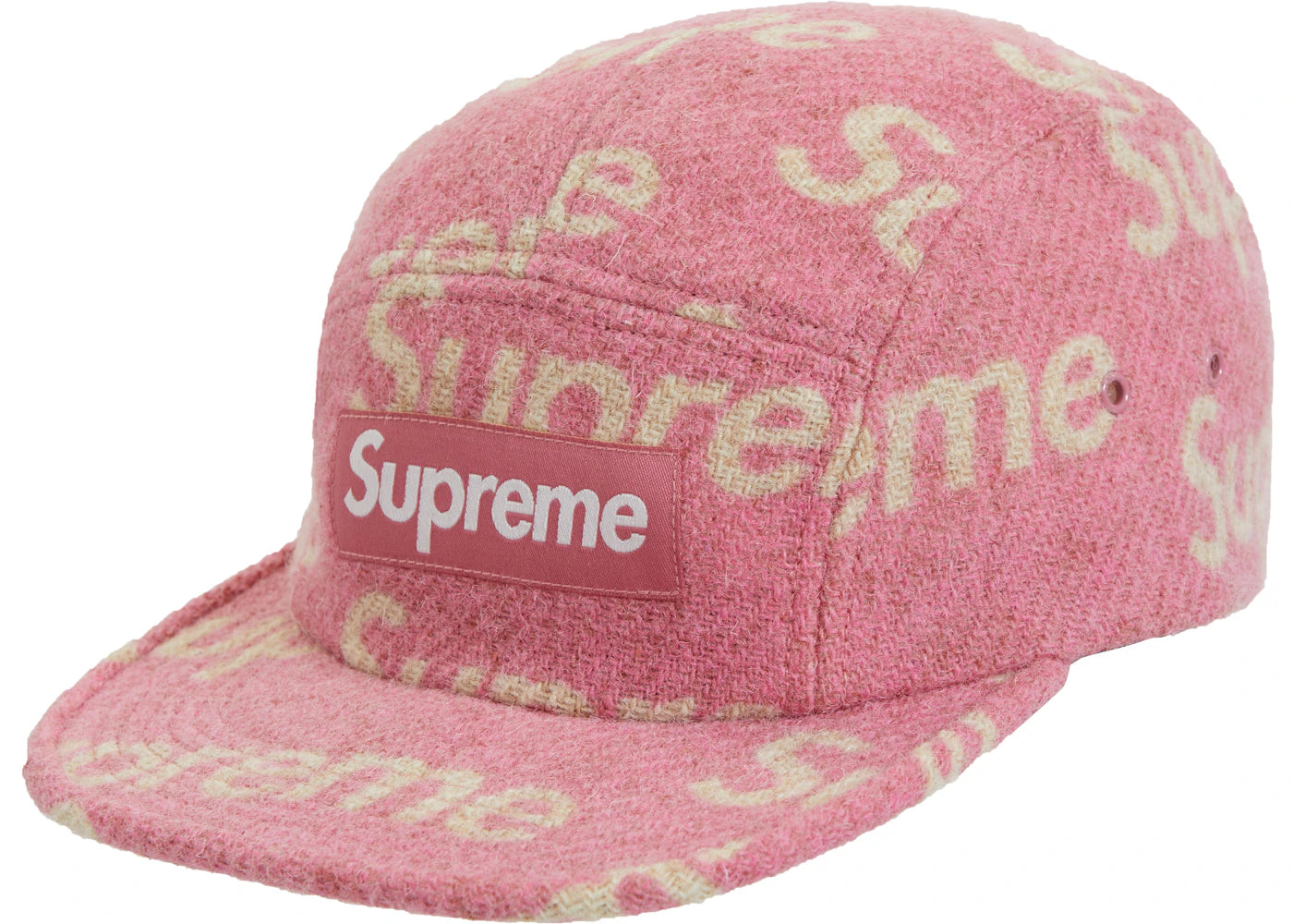 Supreme Harris Tweed Camp Cap Pink