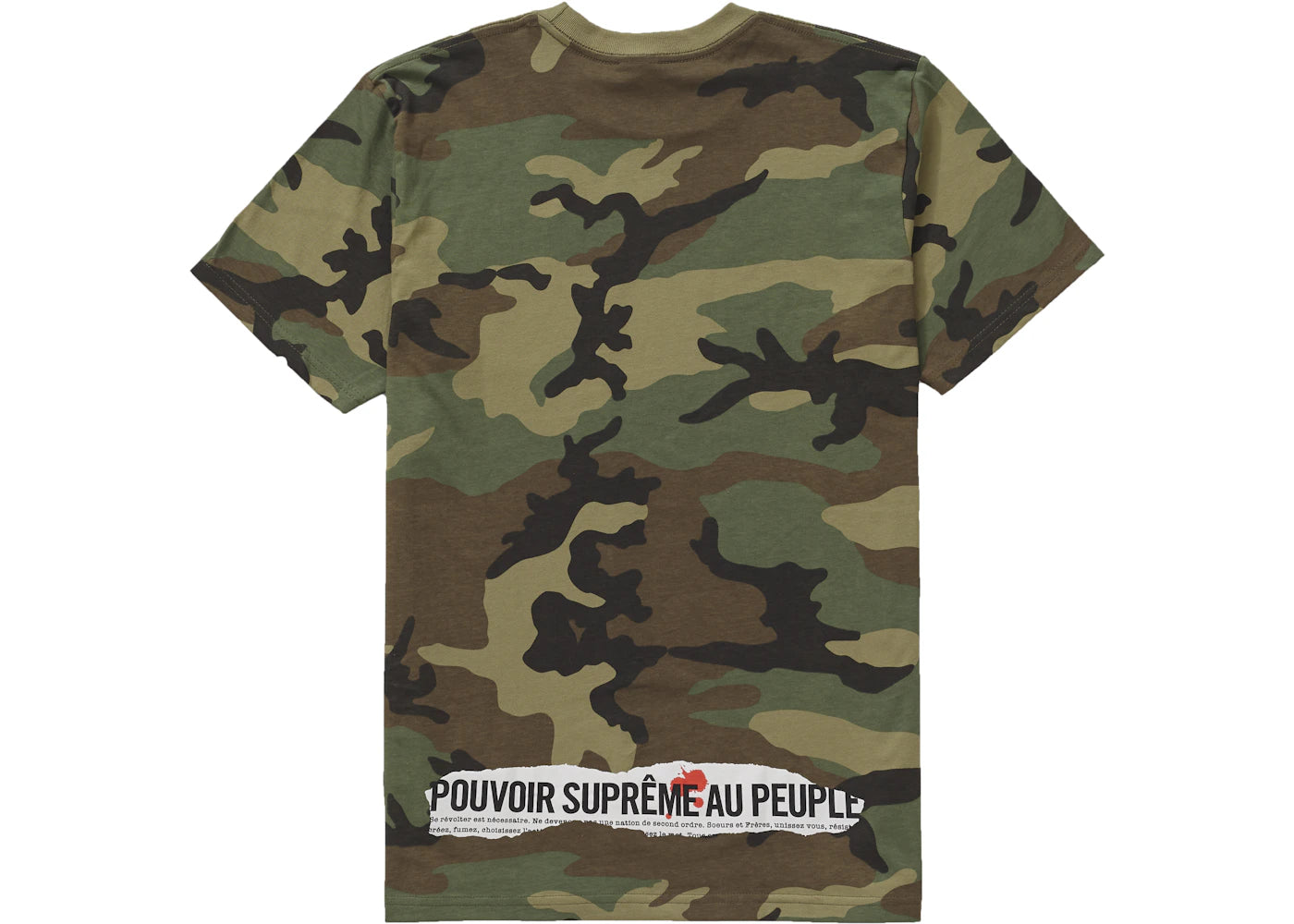Supreme Headline Tee Woodland Camo
