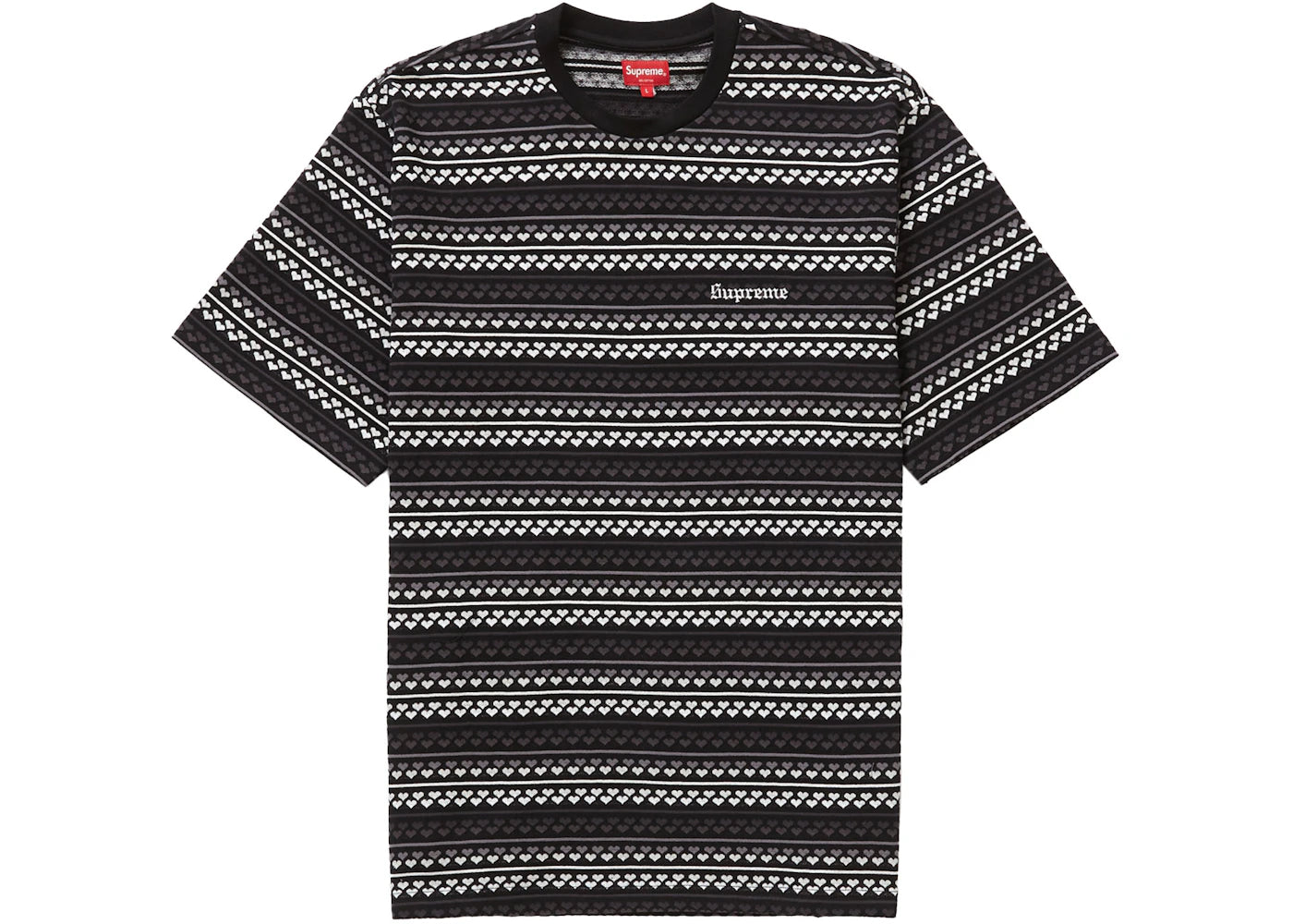 Supreme Hearts Jacquard S/S Top Black